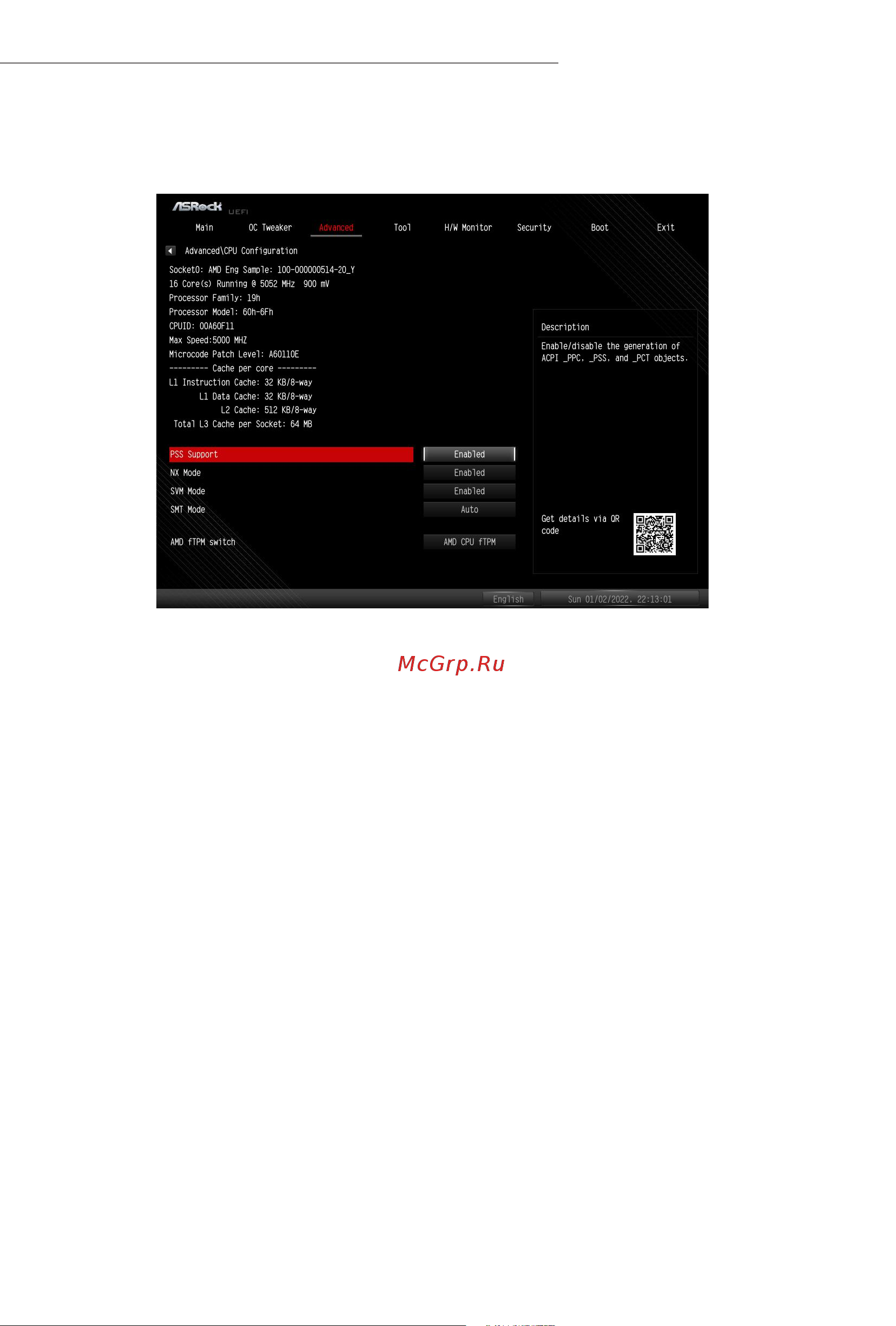 ASRock B650M PG Riptide [45/85] Svm mode