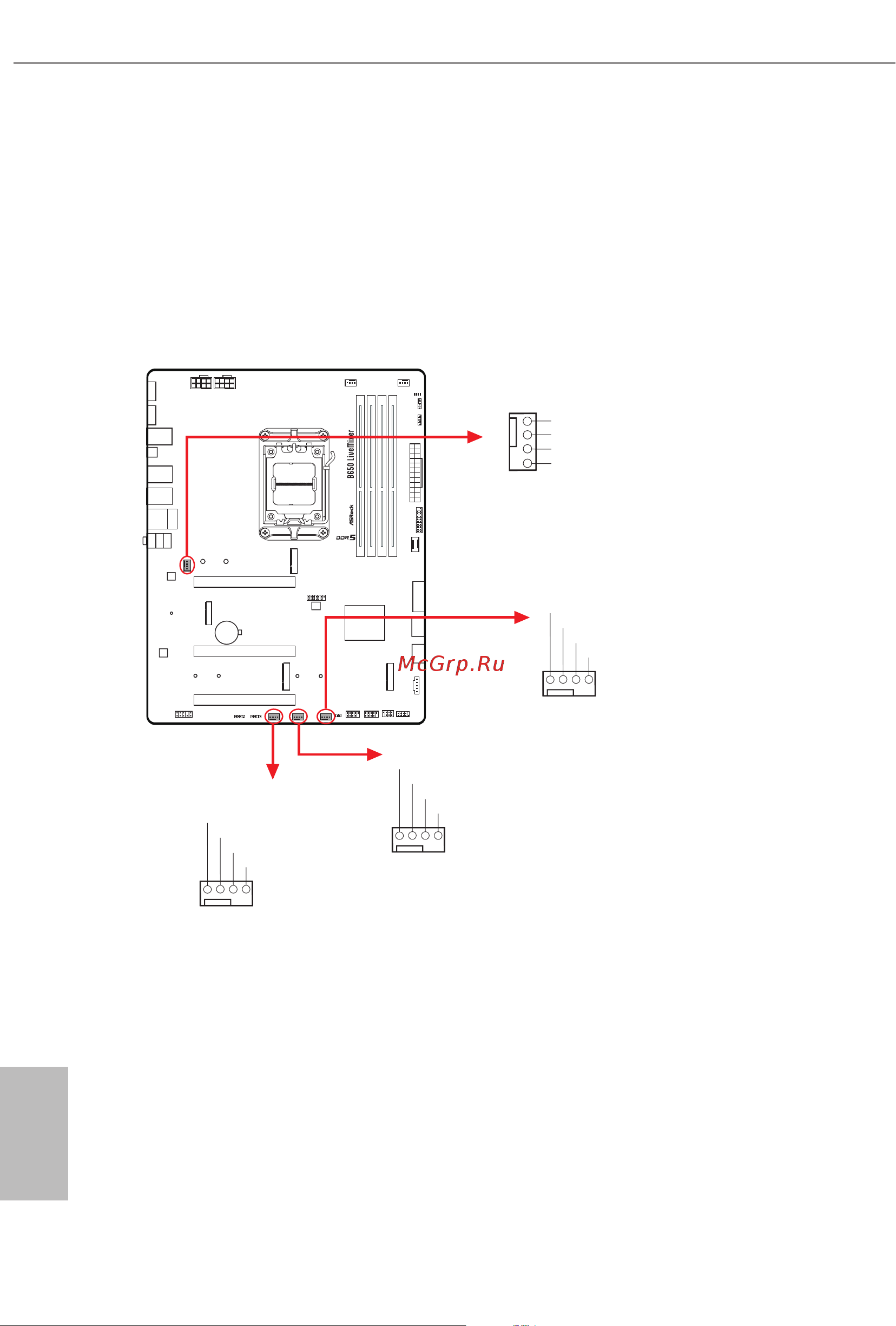 ASRock B650 LiveMixer [44/61] Chassis water pump fan connectors 4 pin cha_fan1 wp see p no 29