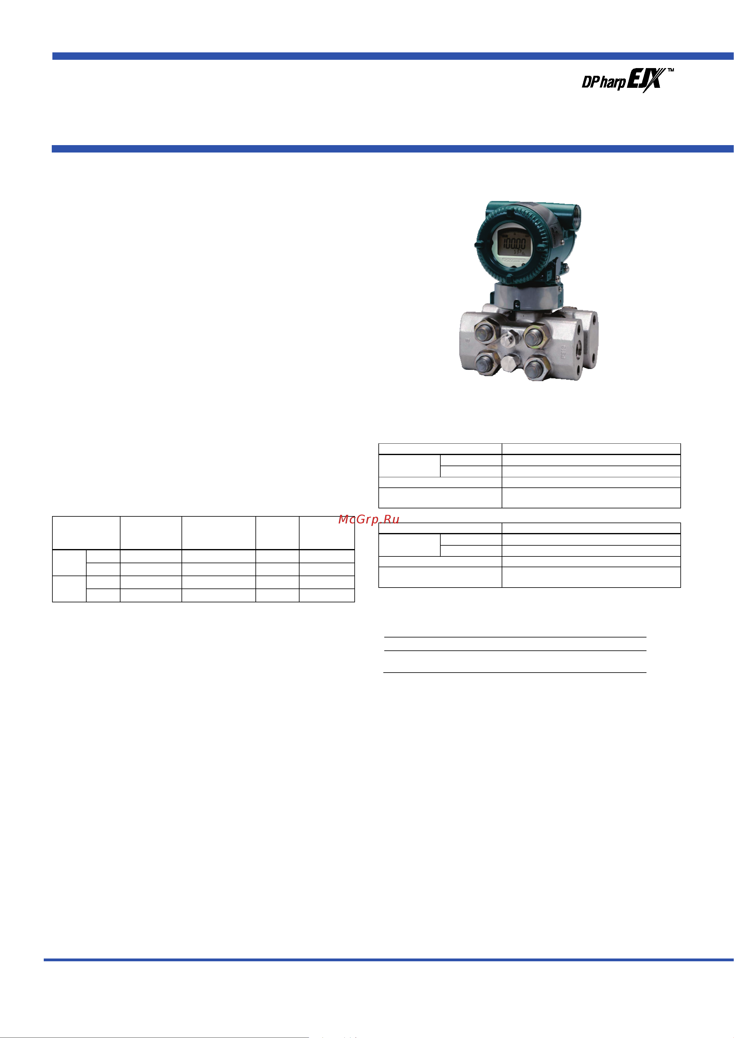 Yokogawa EJX440A Технические характеристики онлайн