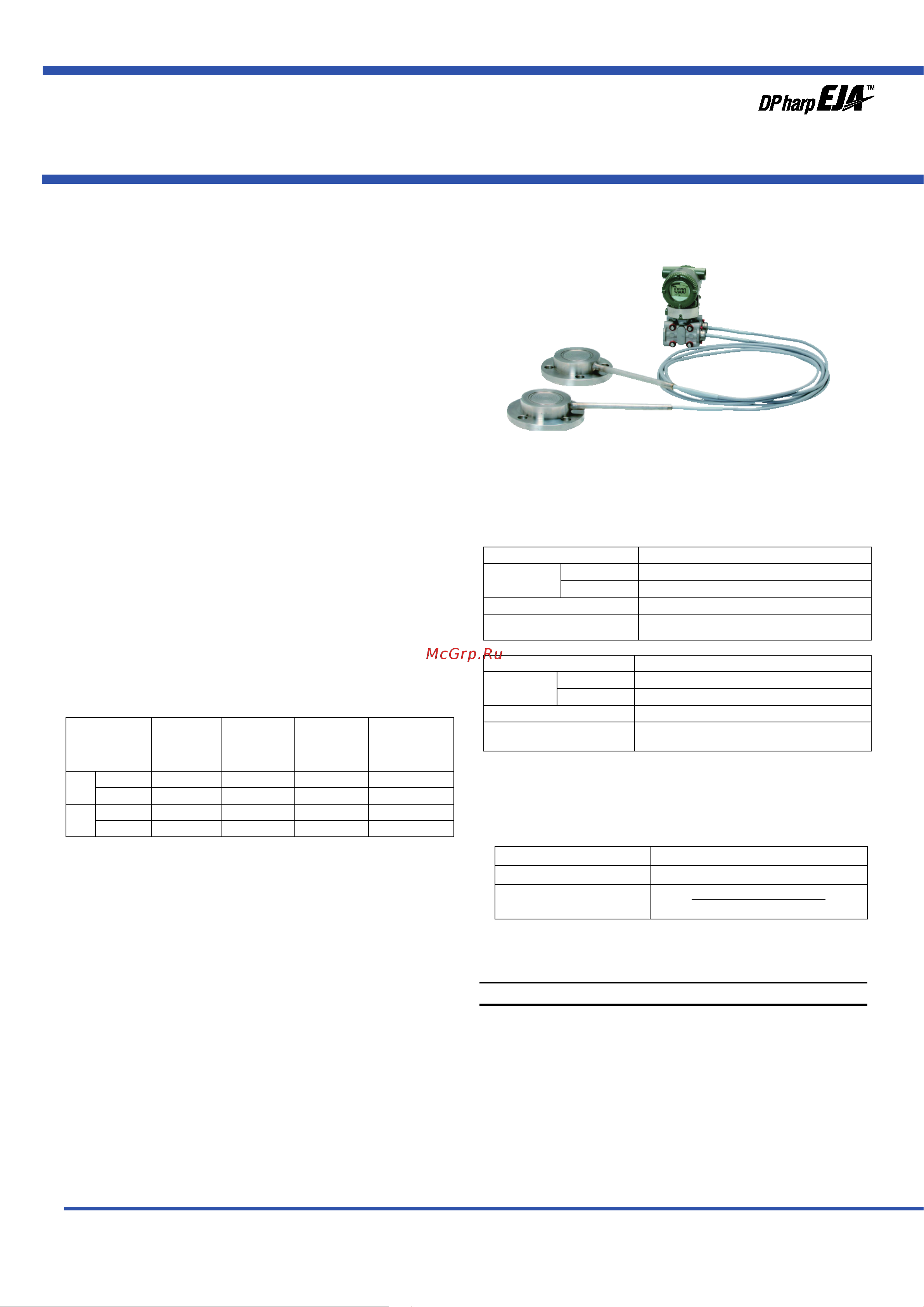 Yokogawa EJA118E Технические характеристики онлайн