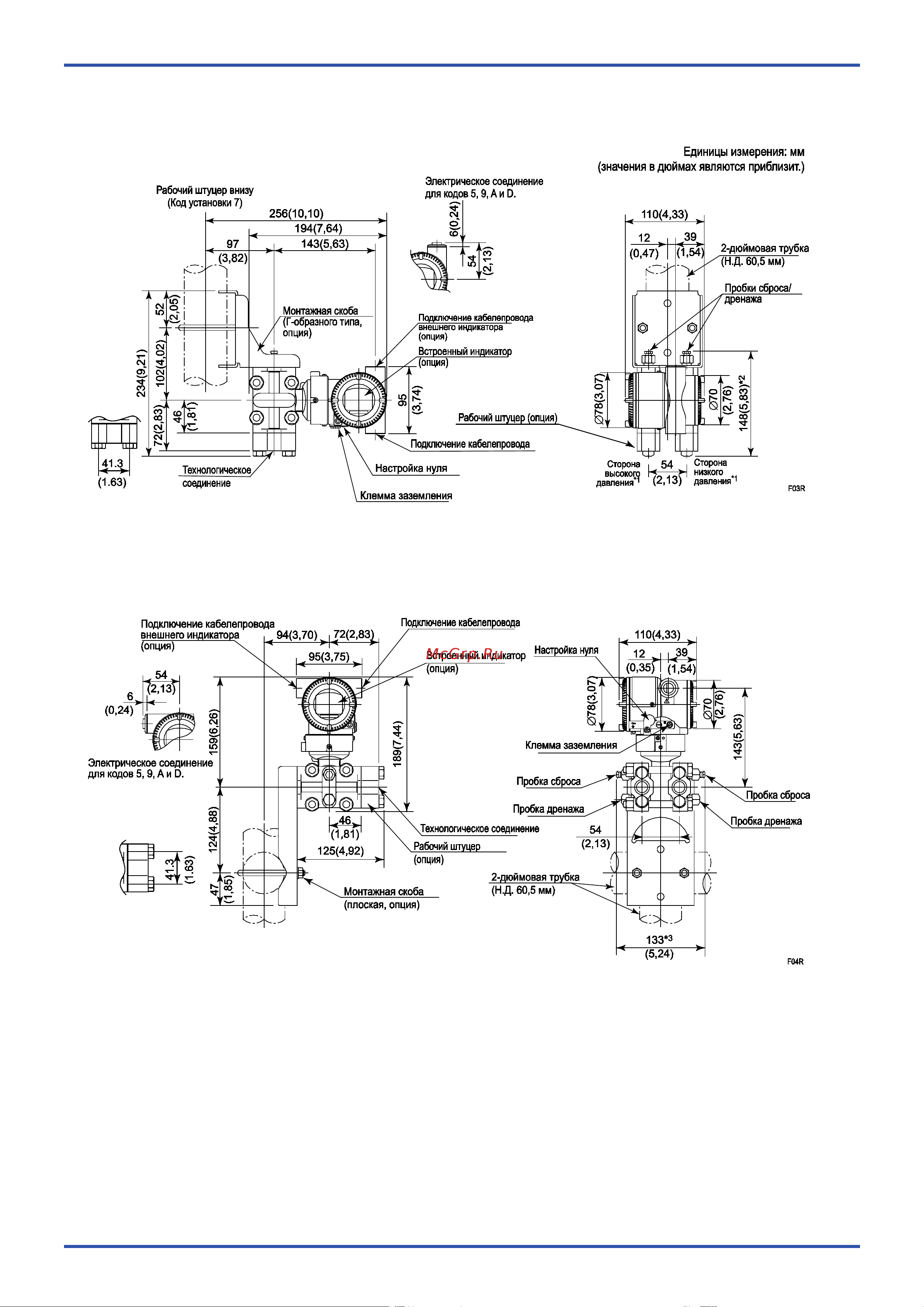 Yokogawa EJA120E [8/10] Габаритные размеры