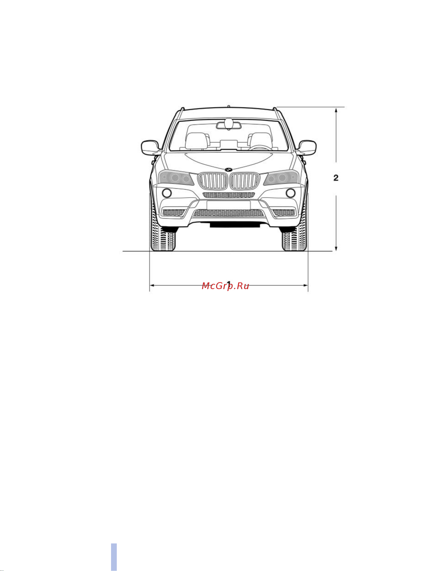 BMW X3 F25 [168/186] Ширина без зеркала высота