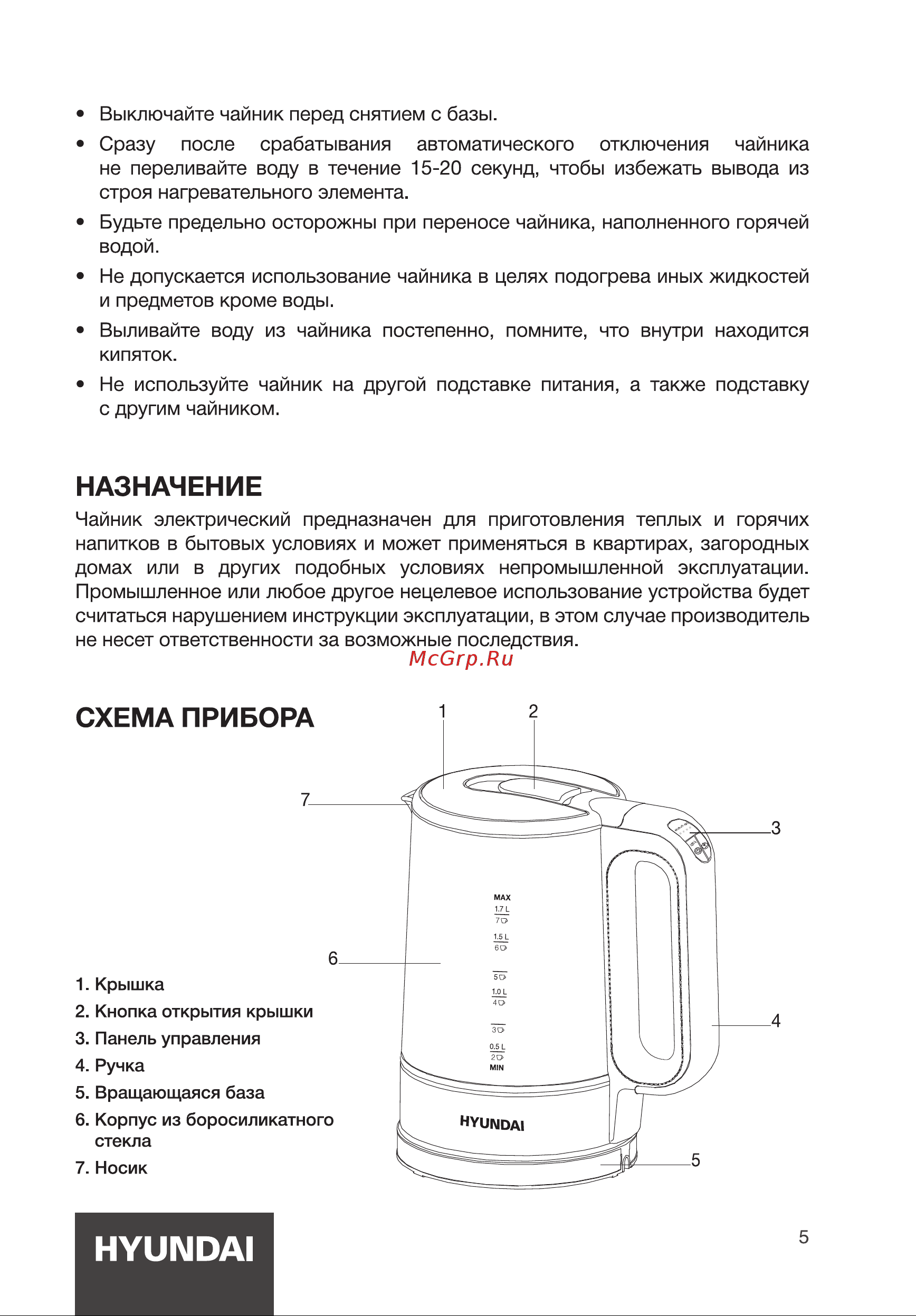 Hyundai HYK-S4805 Инструкция по эксплуатации онлайн [5/12] 692005