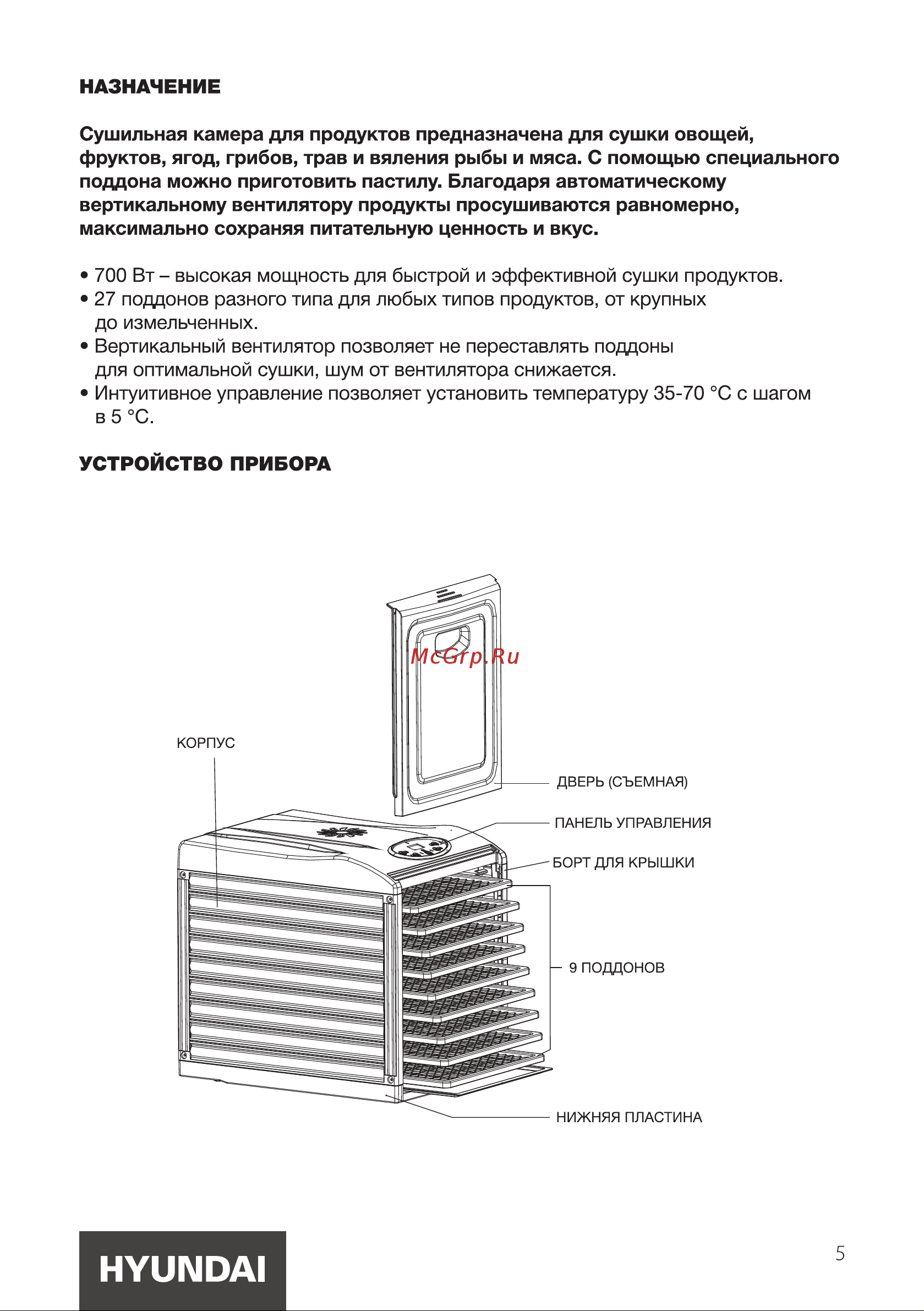 Hyundai HYFD-1803 Инструкция по эксплуатации онлайн [5/16] 692010