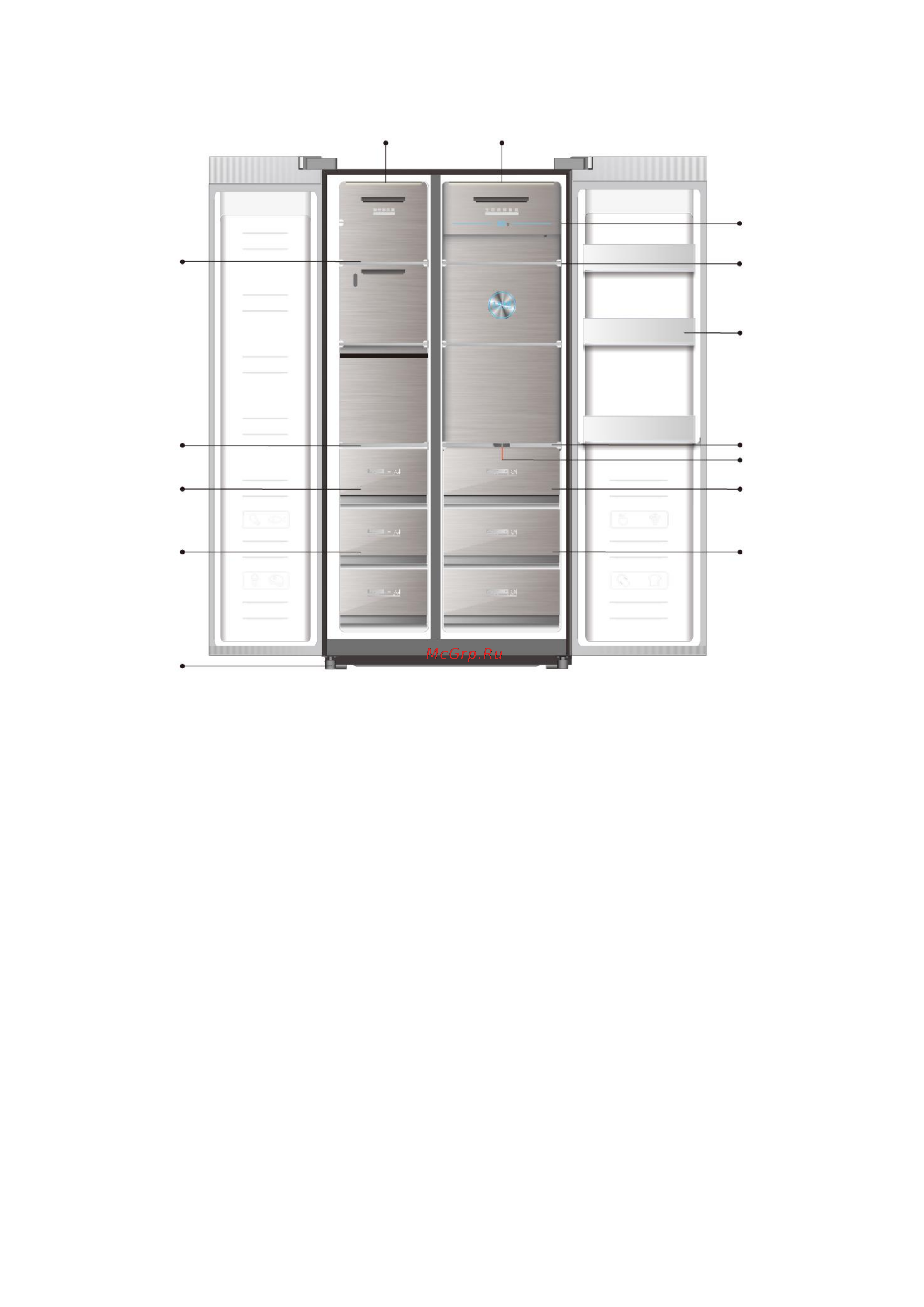 Weissgauff WSBS 590 BeG NoFrost Inverter Premium [3/13] Описание прибора