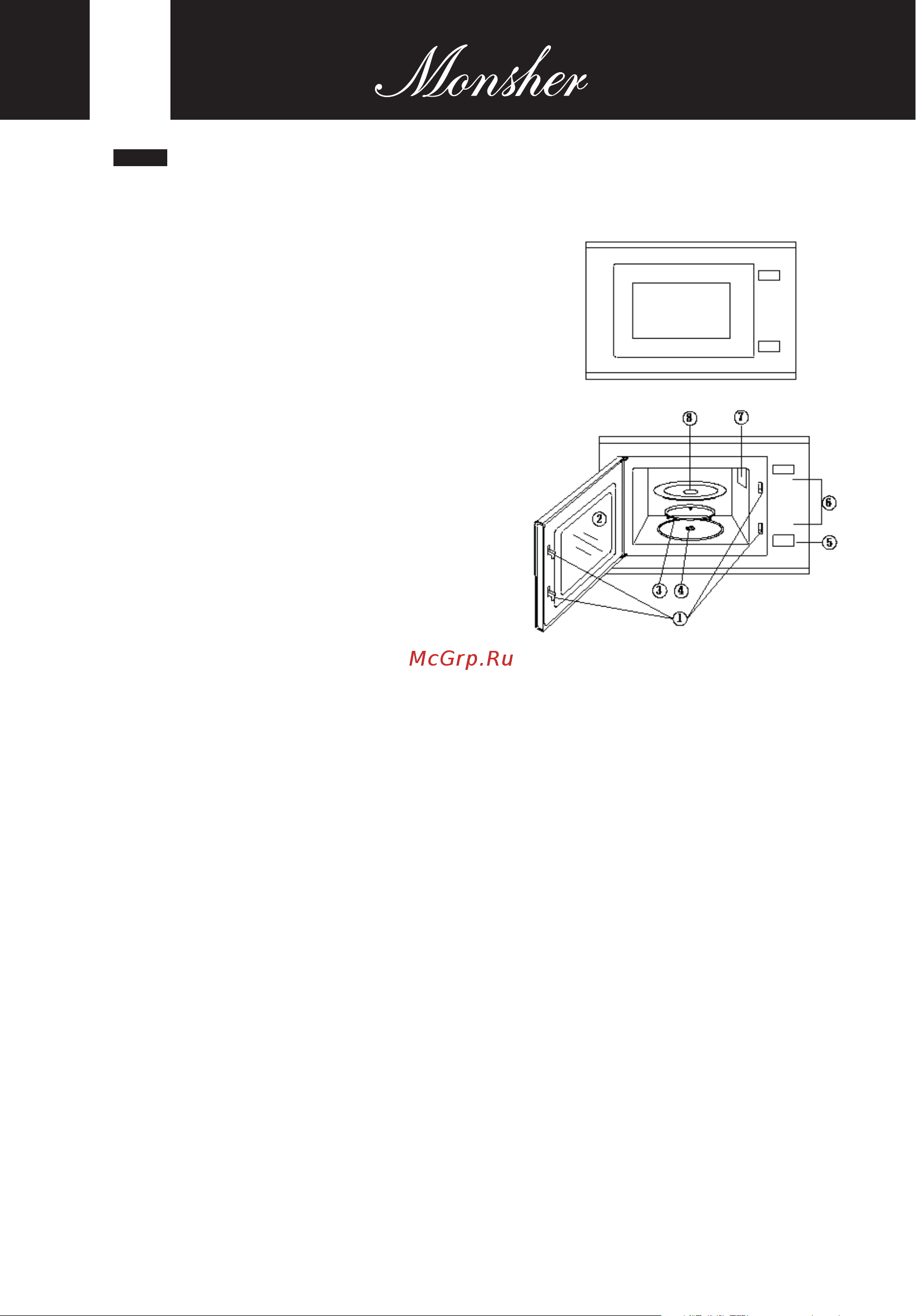 Monsher MMH 1020 BX черный [12/68] Die wichtigsten elemente des ofens