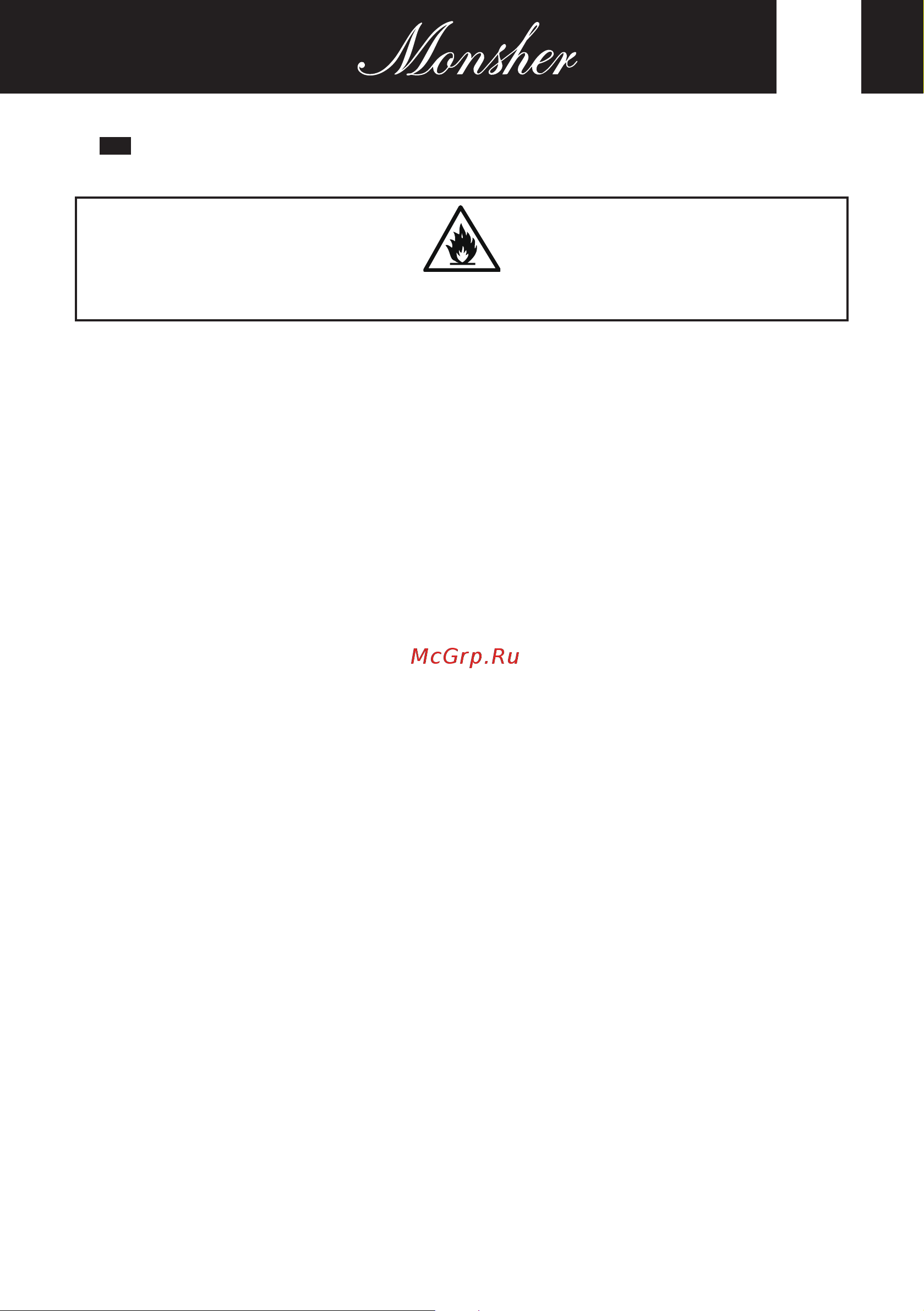 Monsher MRF 61201 Blanc [31/96] Safety warnings
