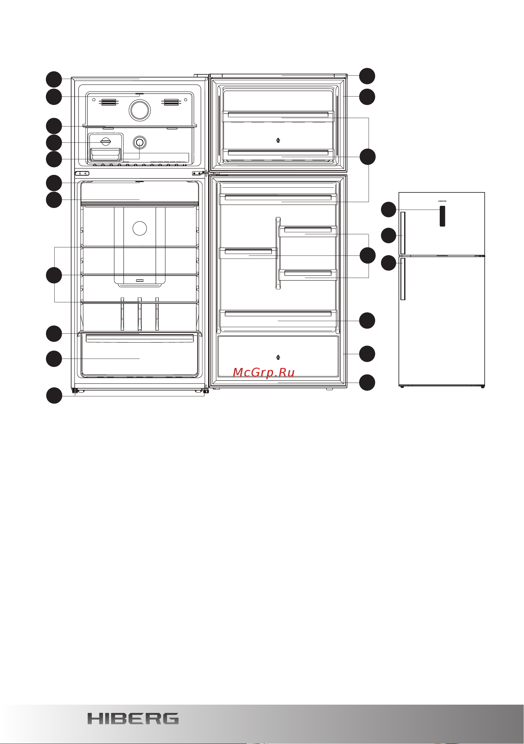 Hiberg RFT 690DX NFX [8/28] Описание холодильника