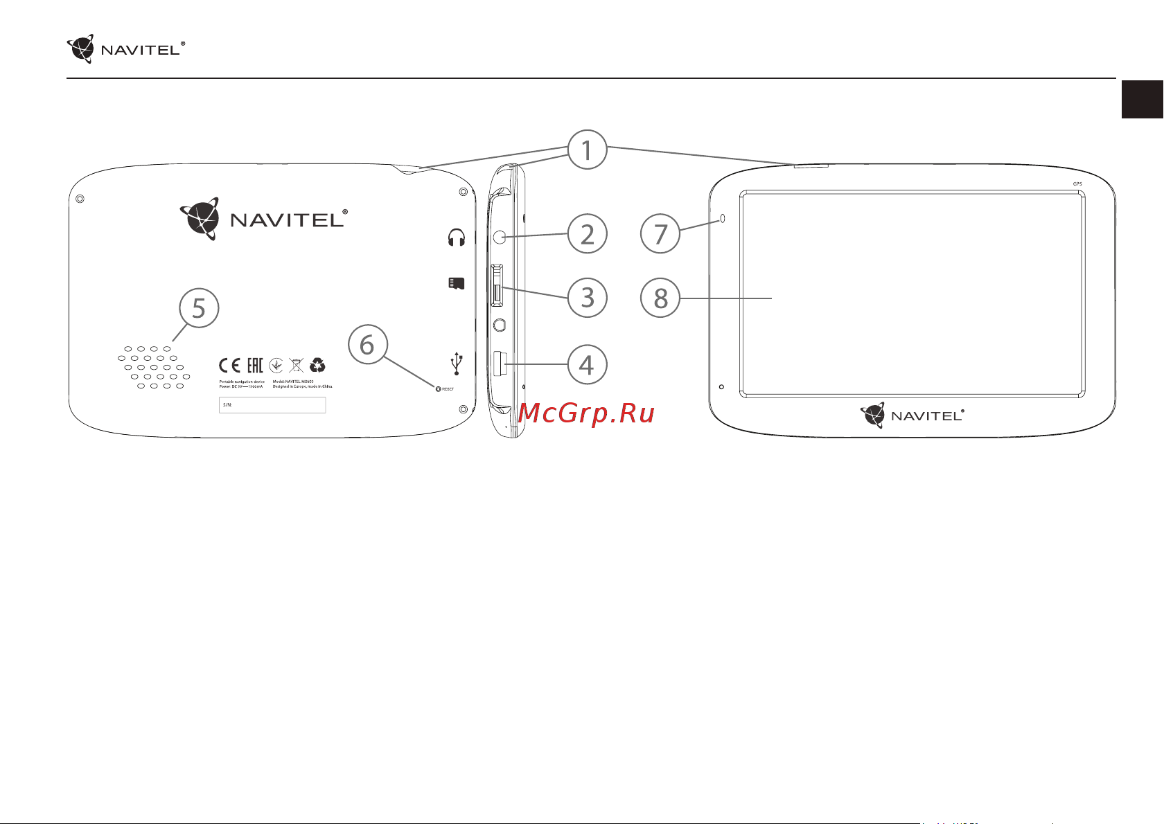 Navitel MS600 [5/182] Vnější vzhled