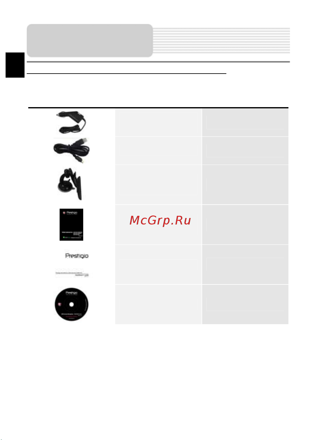Prestigio GeoVision 5850 Navitel Руководство по эксплуатации онлайн [2/22] 692846