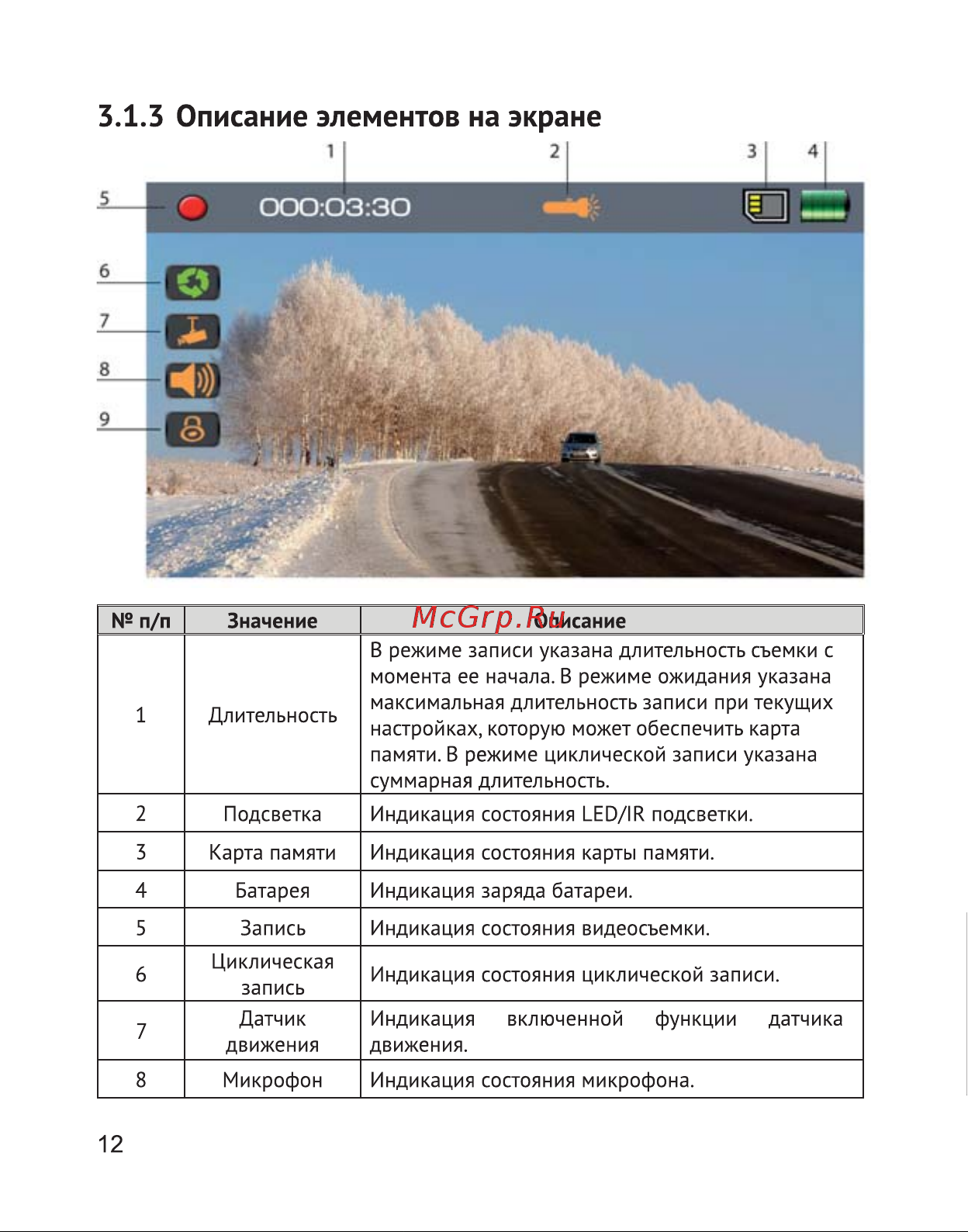 Texet DVR-5GP Руководство по эксплуатации онлайн [13/30] 693366
