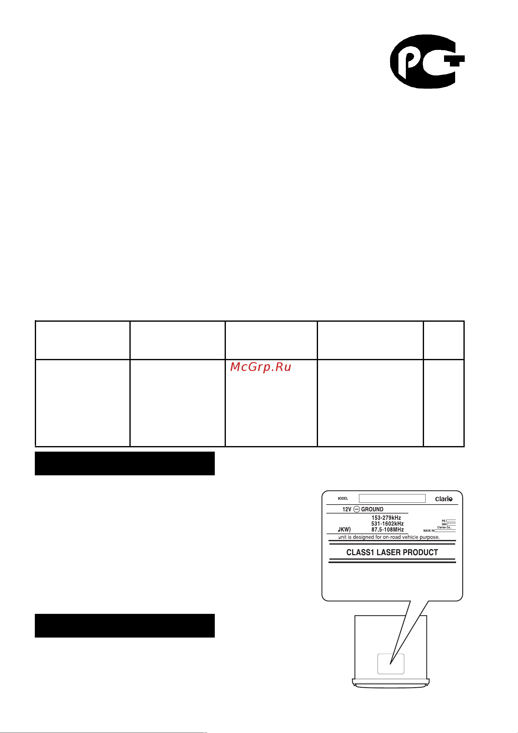 Clarion DXZ548RMP Руководство по эксплуатации онлайн [2/40] 693622