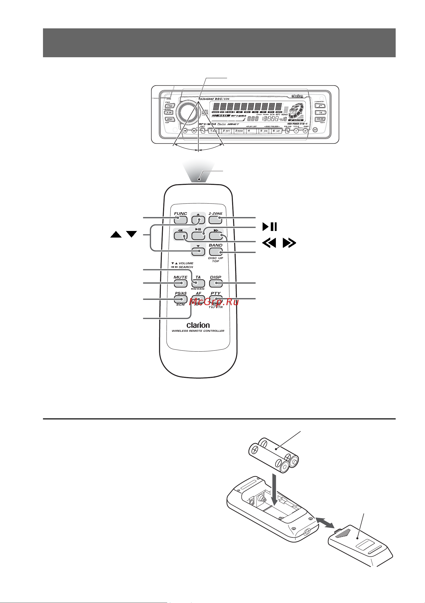 Clarion DXZ648RMP Руководство по эксплуатации онлайн [9/40] 693628