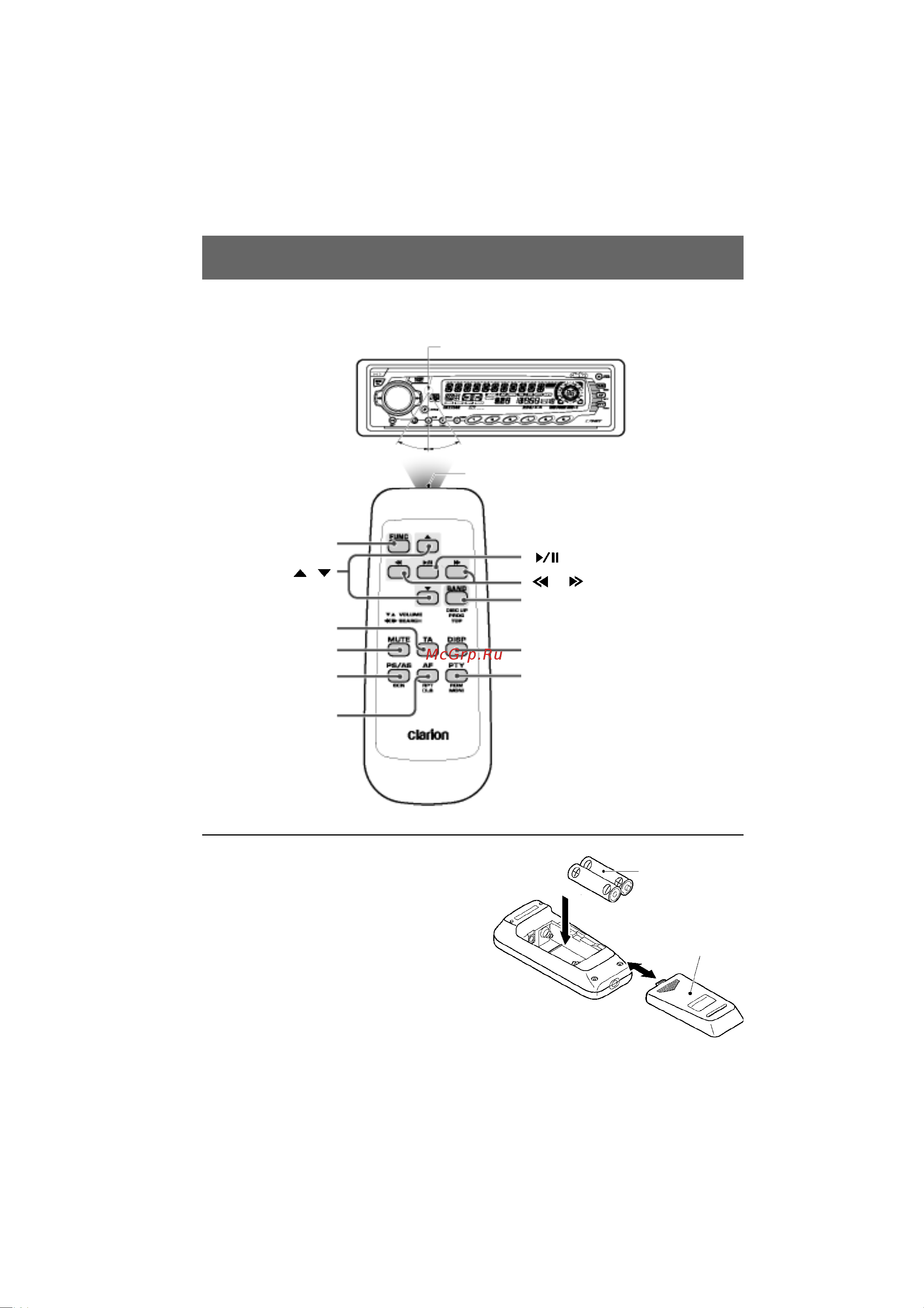 Clarion DXZ725 DXZ728R [9/32] Дистанционное управление