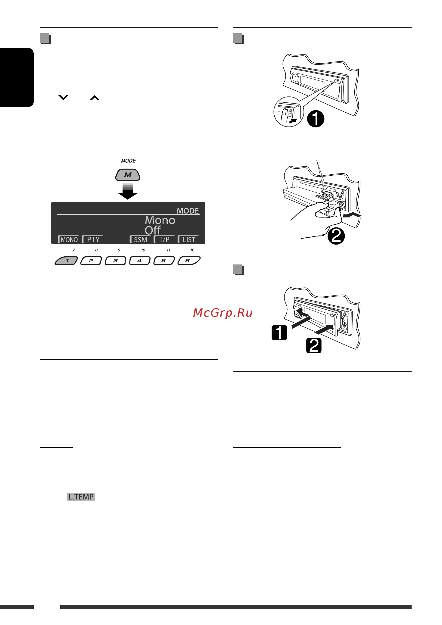 JVC KD-BT22 [4/135] Attaching the control panel