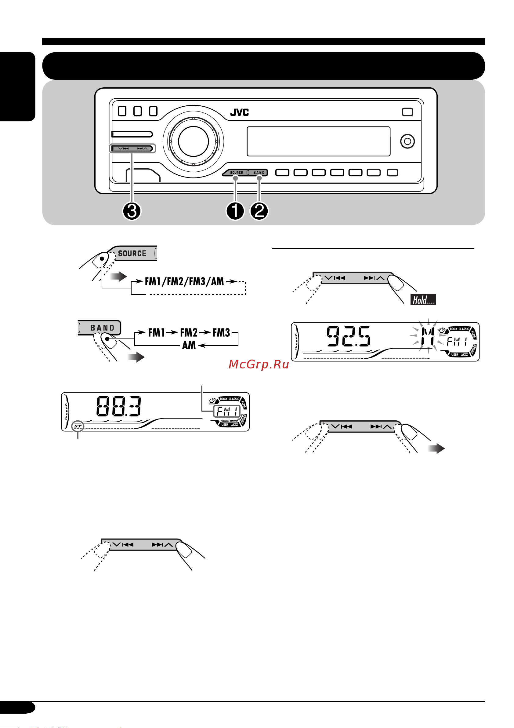 JVC KD-DV6101 [12/243] Operaciones de la radio