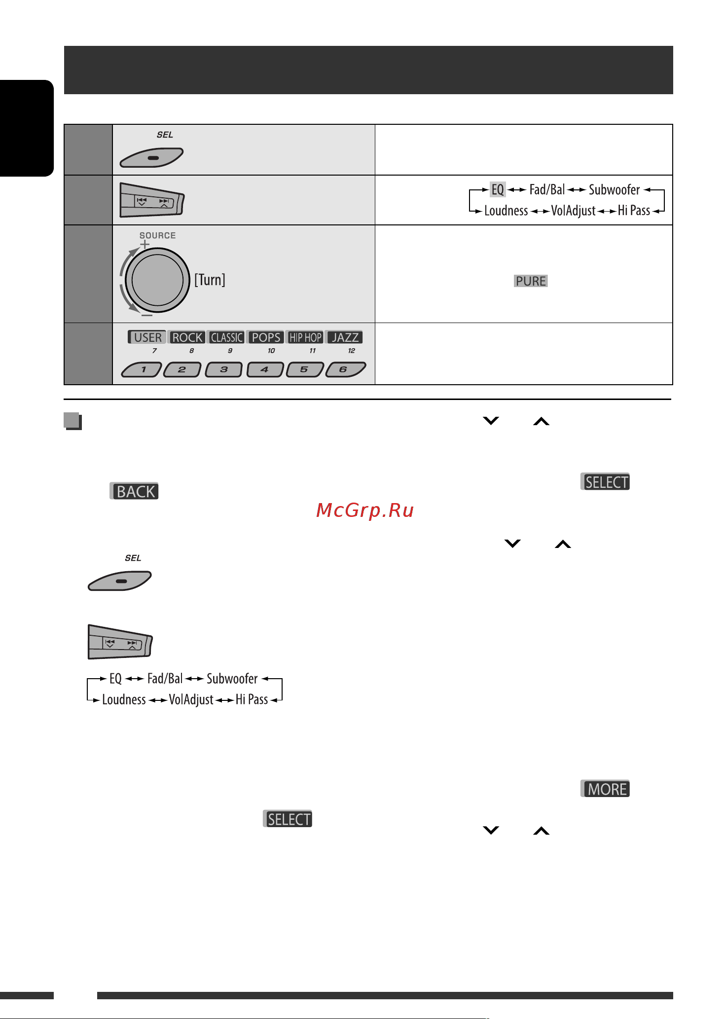 JVC KD-DV7408 [40/195] Selecting a preset sound mode