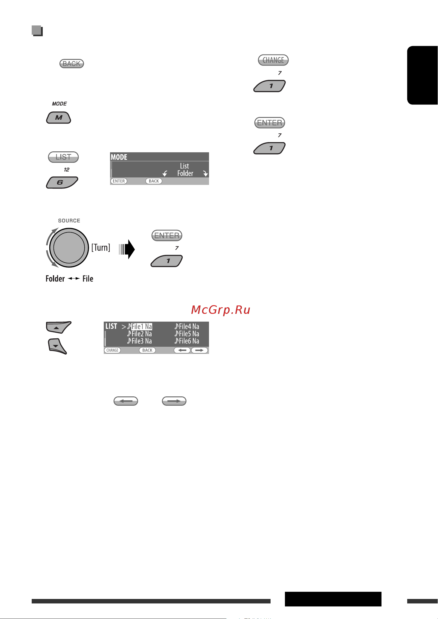 JVC KD-DV9401 [19/191] Selecting a folder track on the list only for mp3 wma aac wav file