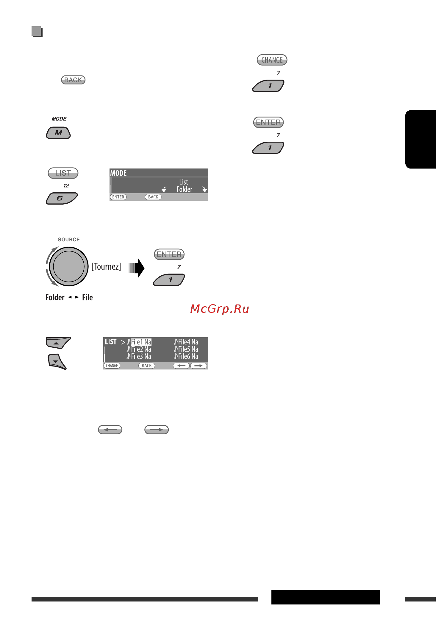 JVC KD-DV9401 [81/191] Sélection d un dossier plage sur la liste uniquement pour les fichiers mp3 wma aac wav