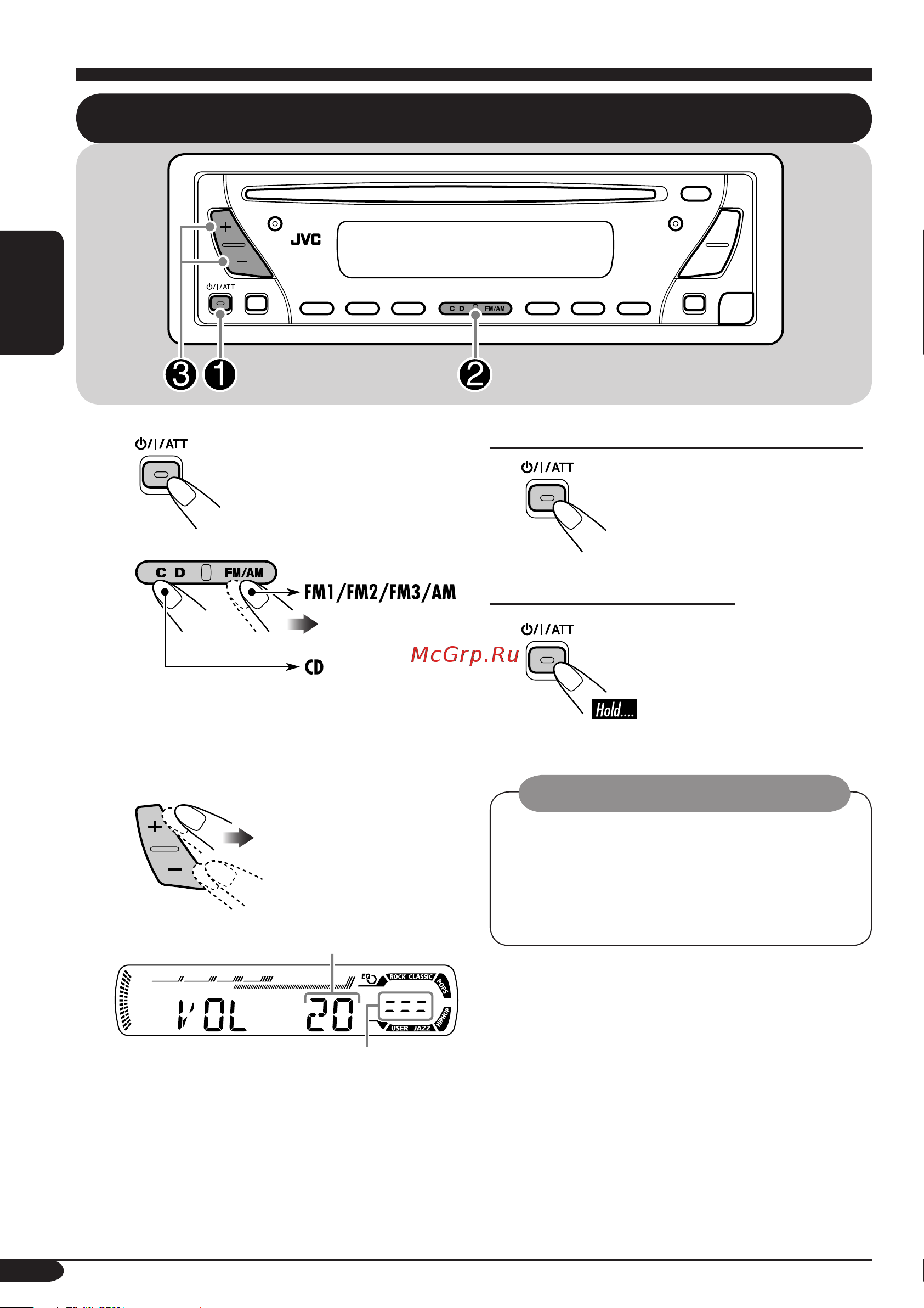 JVC KD-G111 [24/56] Erste schritte