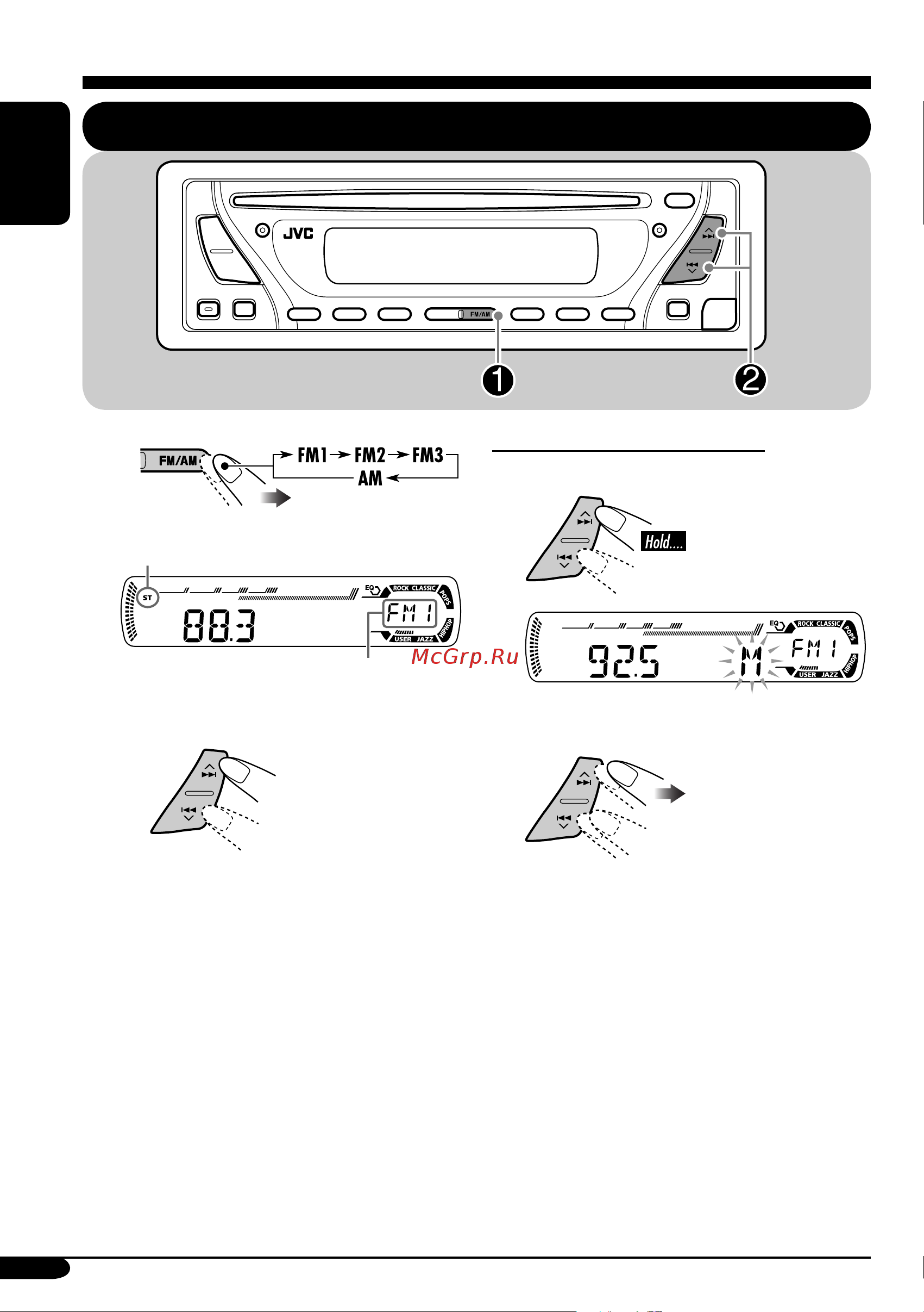 JVC KD-G311 [8/86] Radio operations