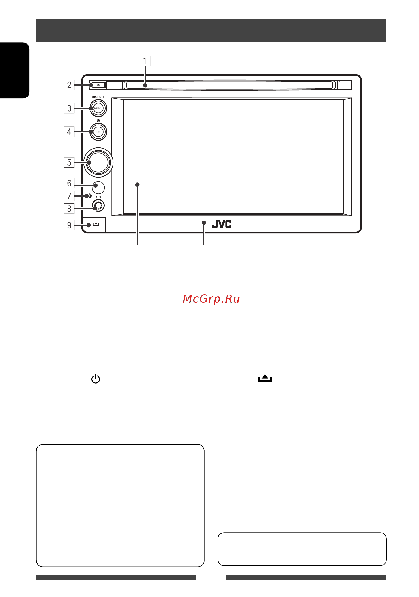 JVC KW-AVX740 [6/132] Названия и функции компонентов
