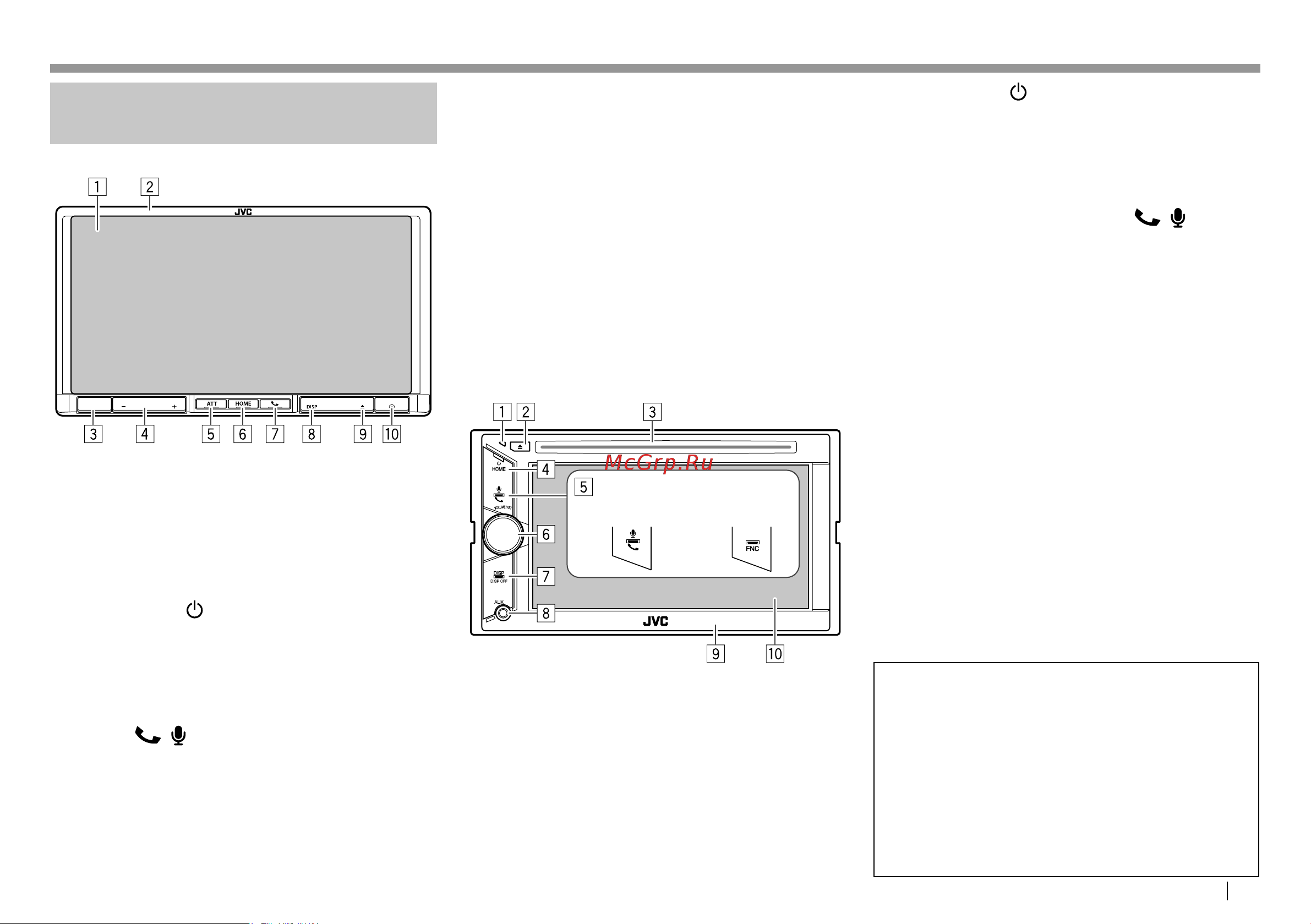 JVC KW-V20BT [5/118] Основная информация основная информация