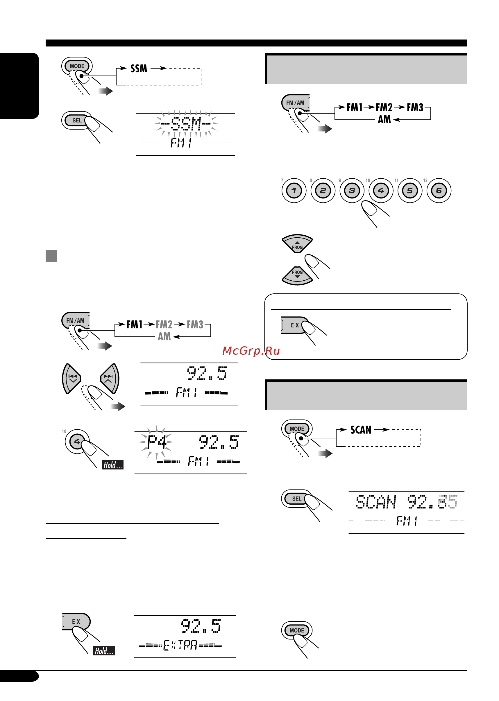 JVC KW-XC105 [10/80] Listening to a preset station