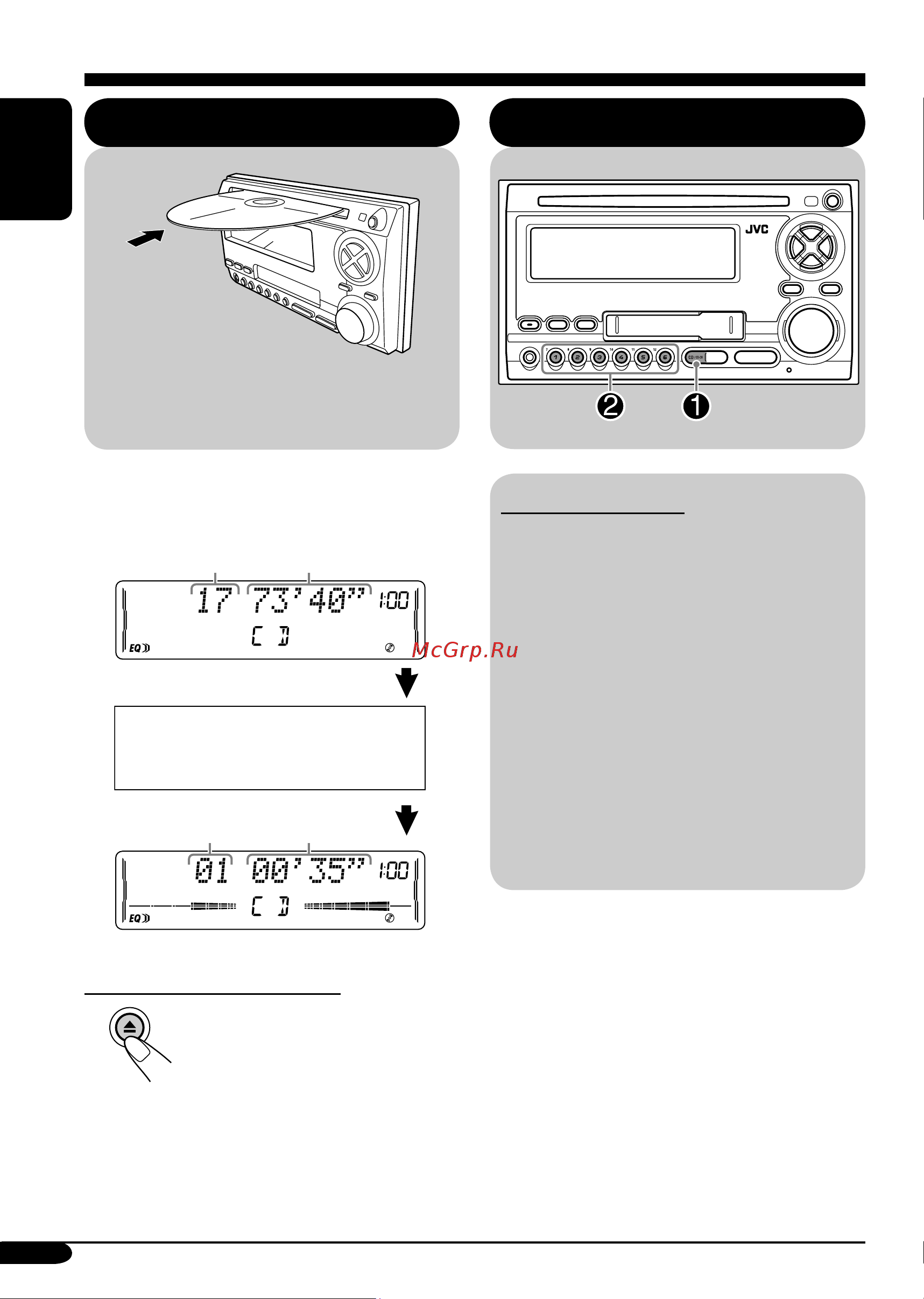 JVC KW-XC105 [12/80] Disc operations