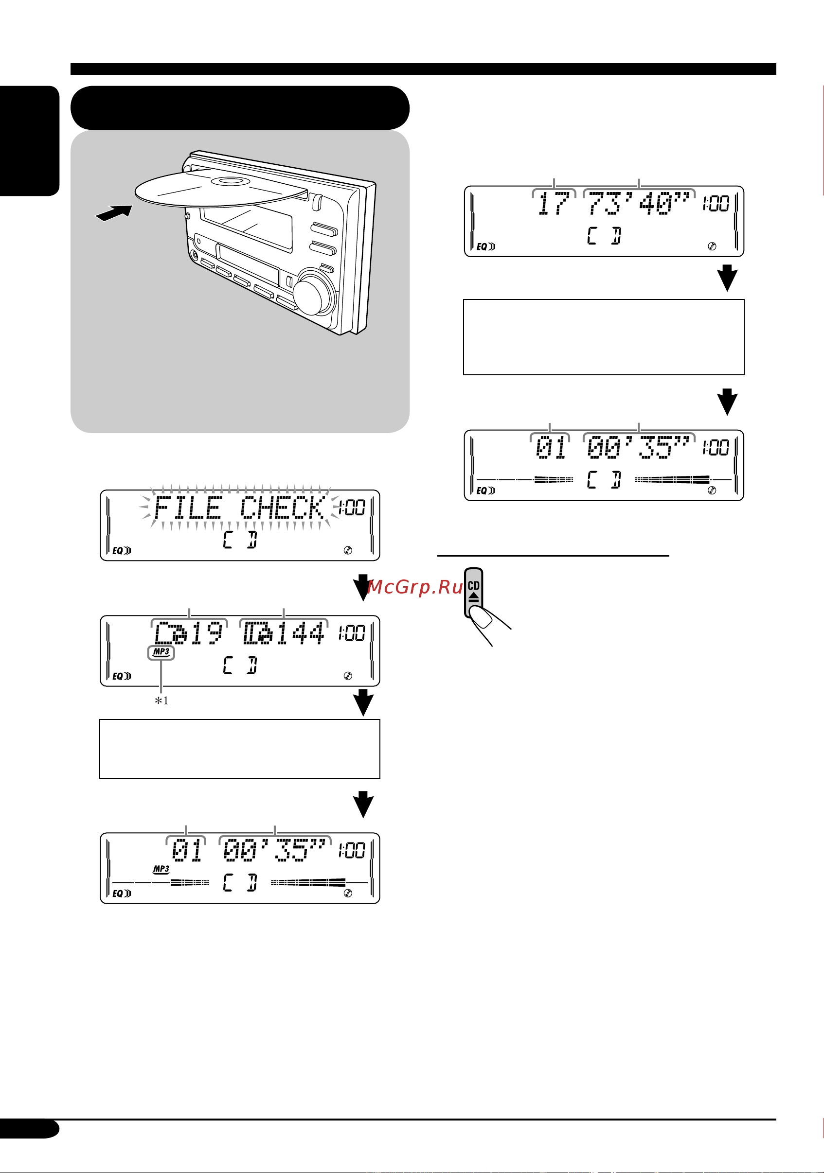 JVC KW-XC407 [12/58] Disc operations