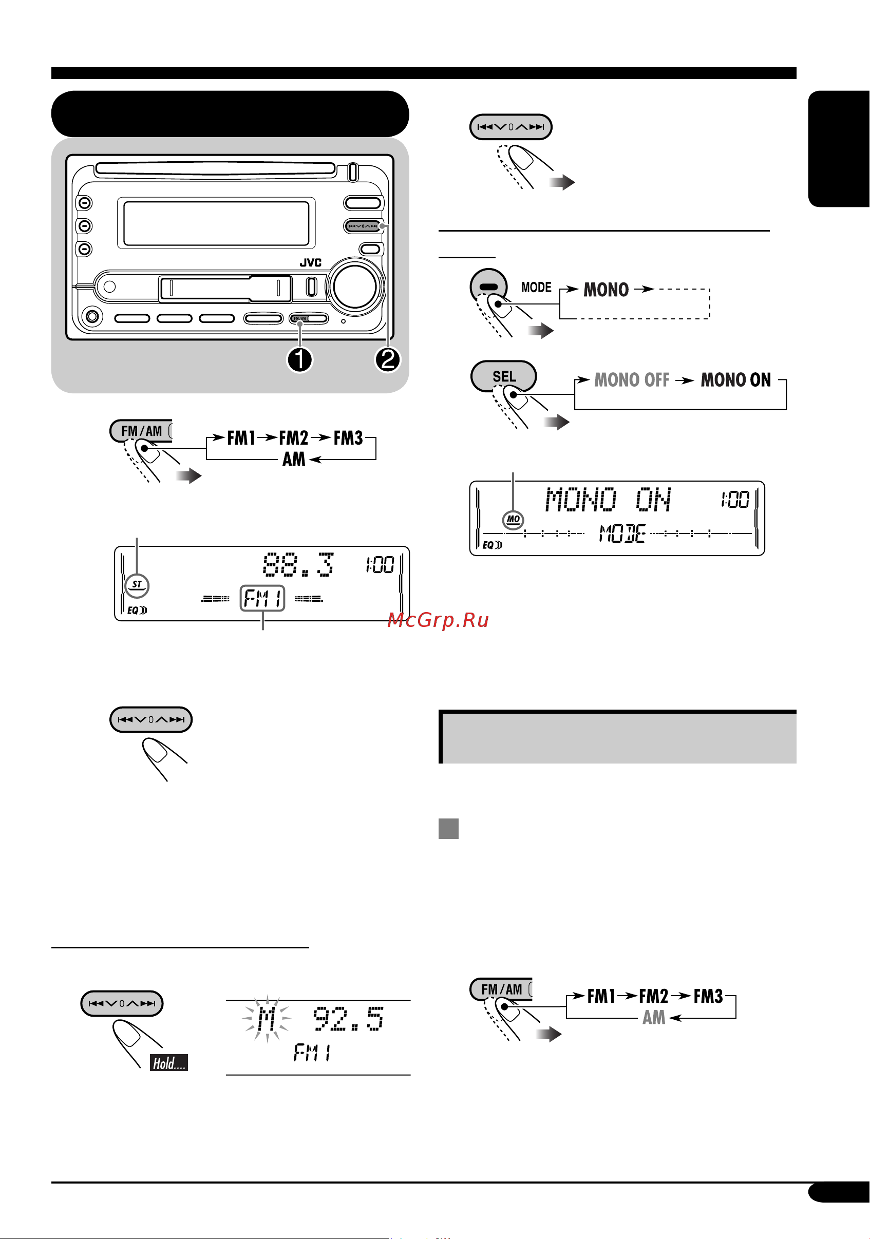 JVC KW-XC407 [9/58] Radio operations