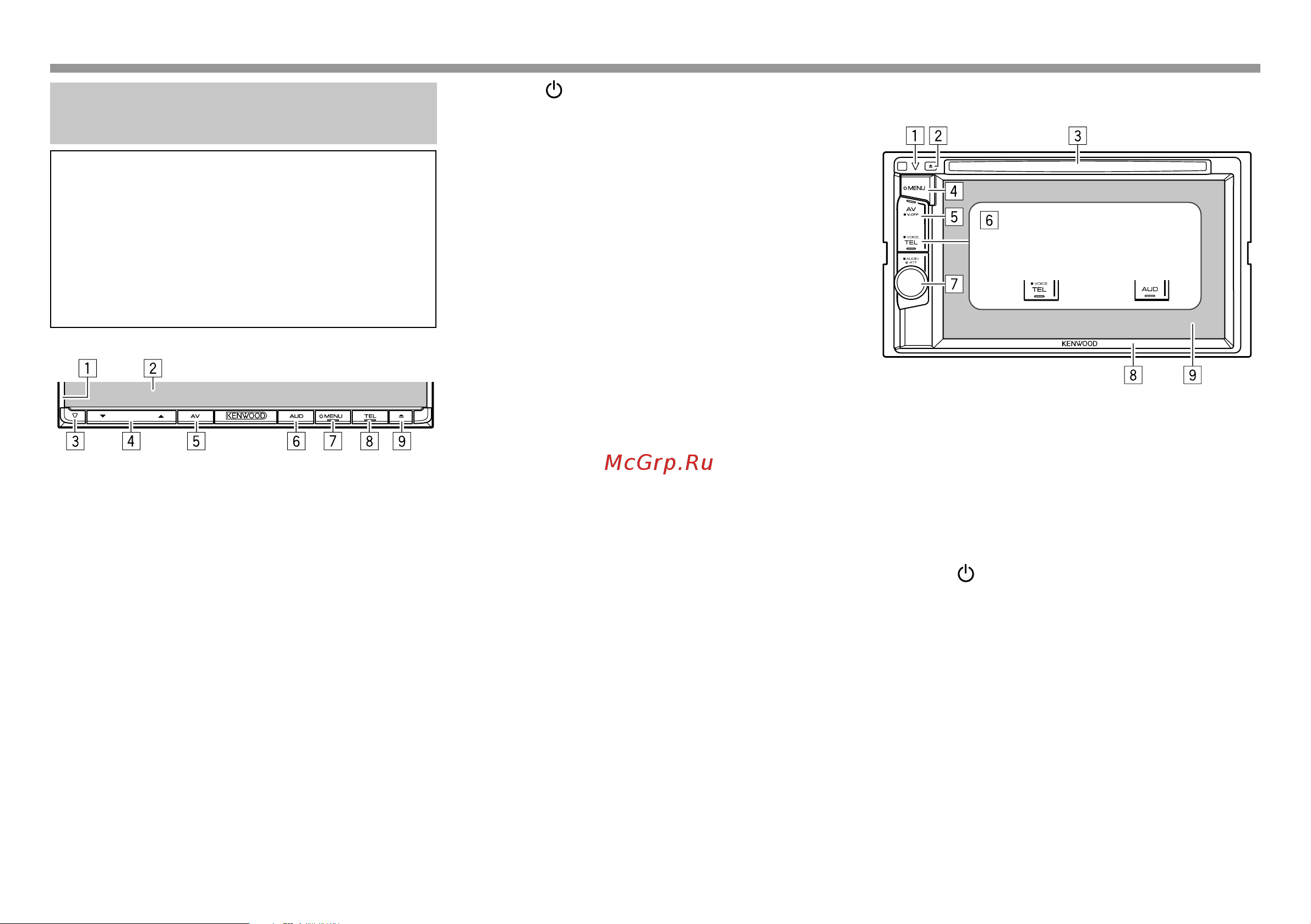 Kenwood DDX3015(R) [6/64] Основная информация основная информация