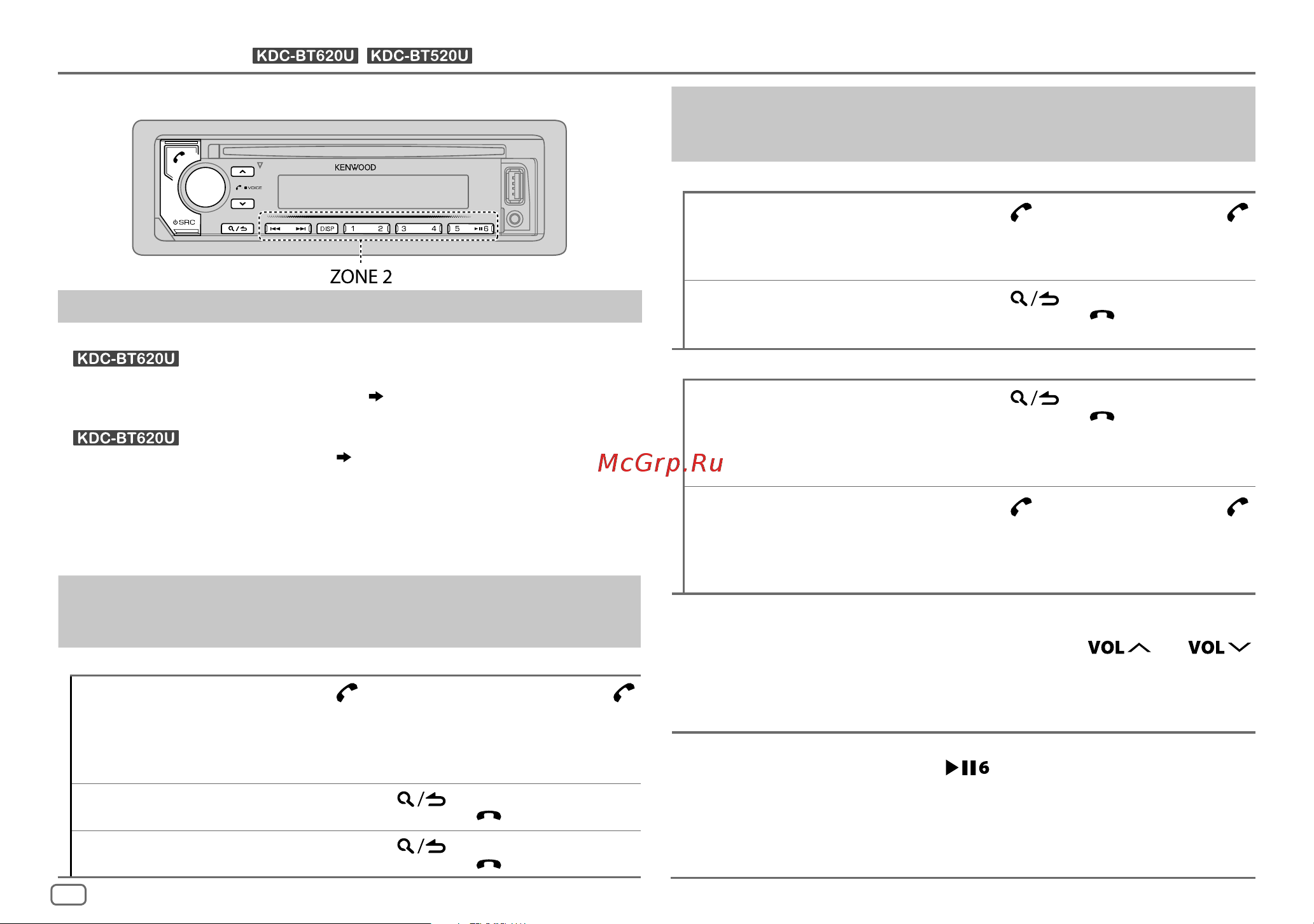 Kenwood KDC-BT620U [16/116] Bluetooth