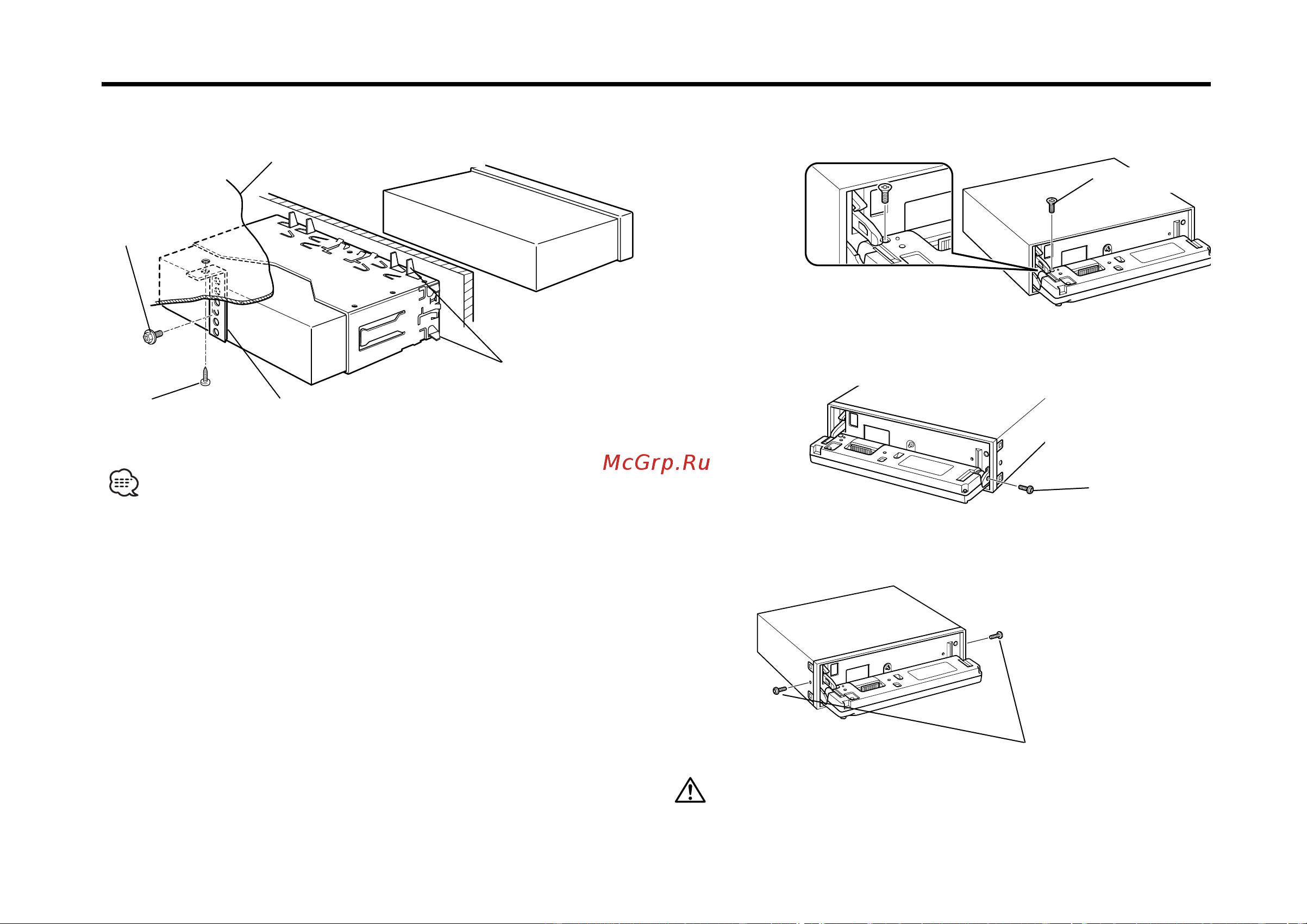 Kenwood KDC-M6024(G) [33/38] Затяните винты ø 2 x 4 мм принадлежность 5 в отверстиях показанных на рисунке