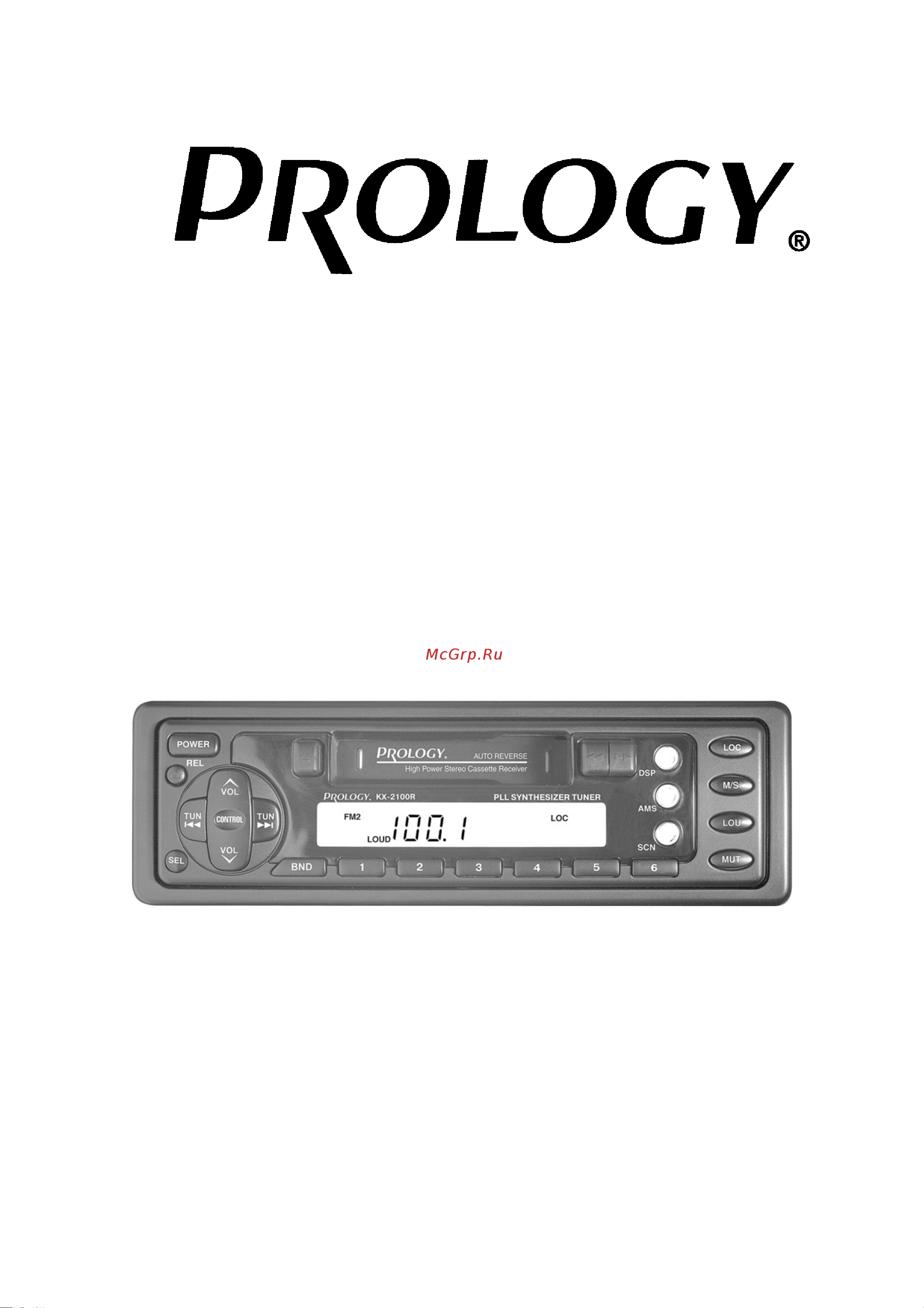 Prology KX-2100R Руководство по эксплуатации онлайн