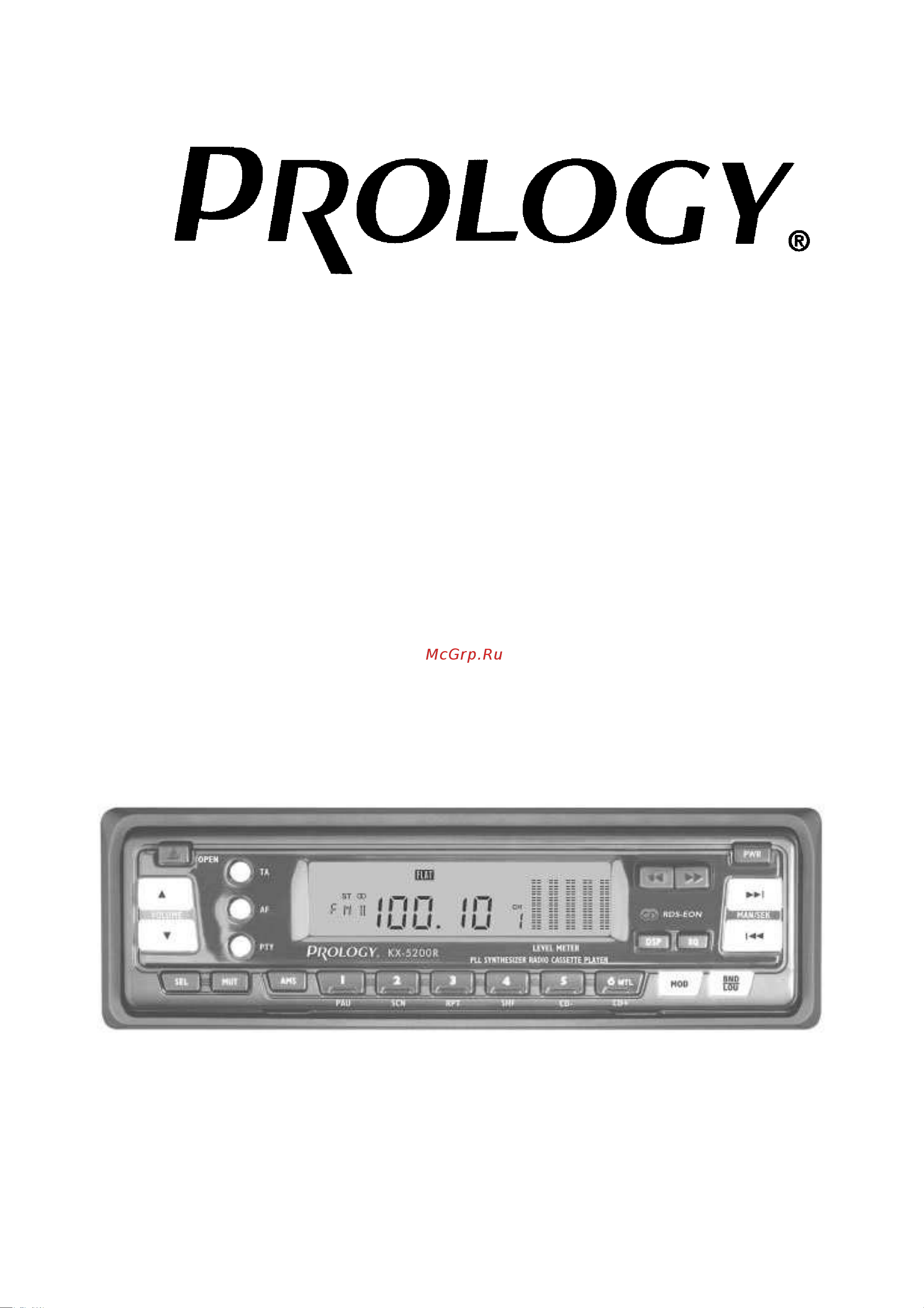 Prology KX-5200R Руководство по эксплуатации онлайн