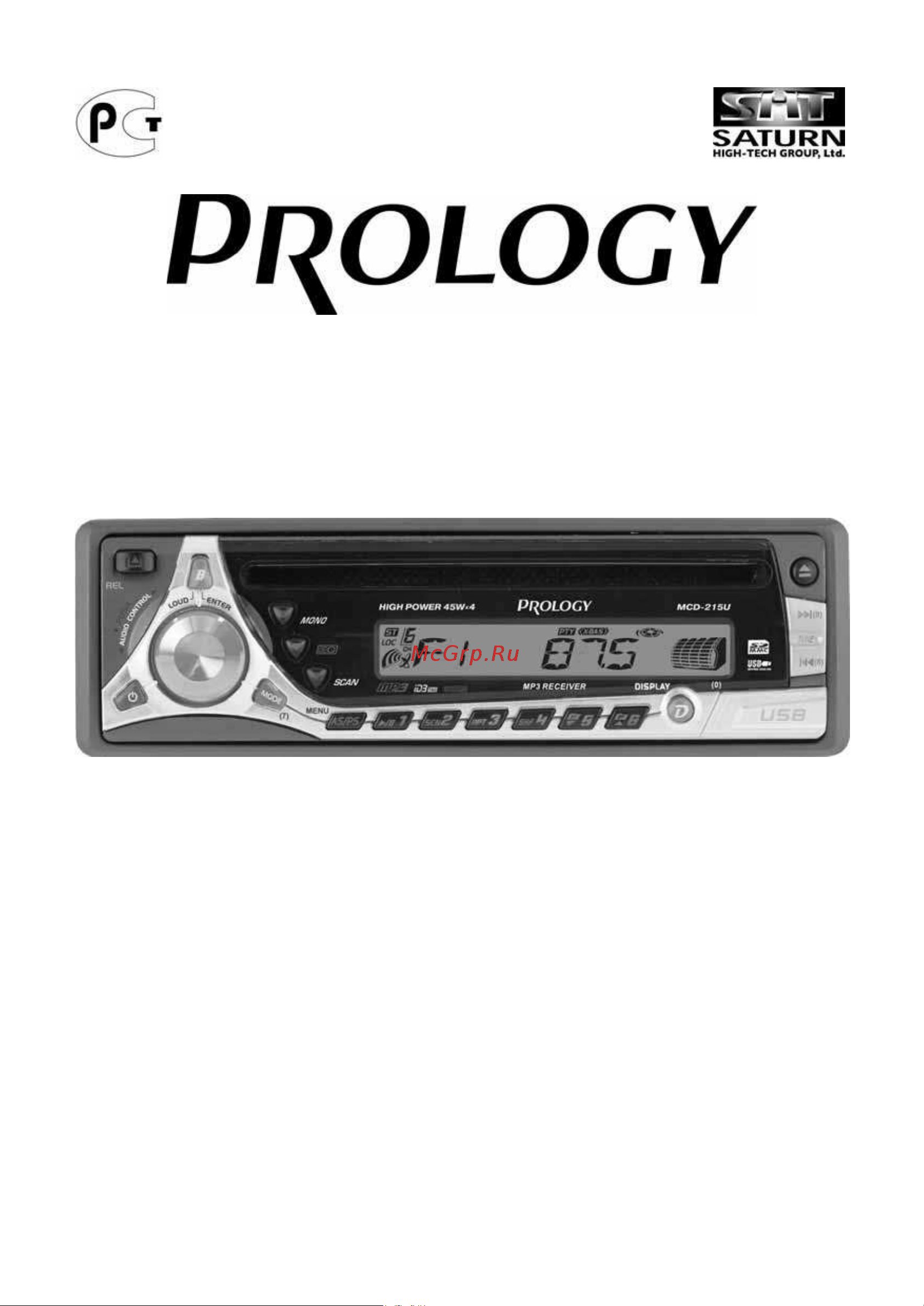 Prology MCD-215U Руководство по эксплуатации онлайн