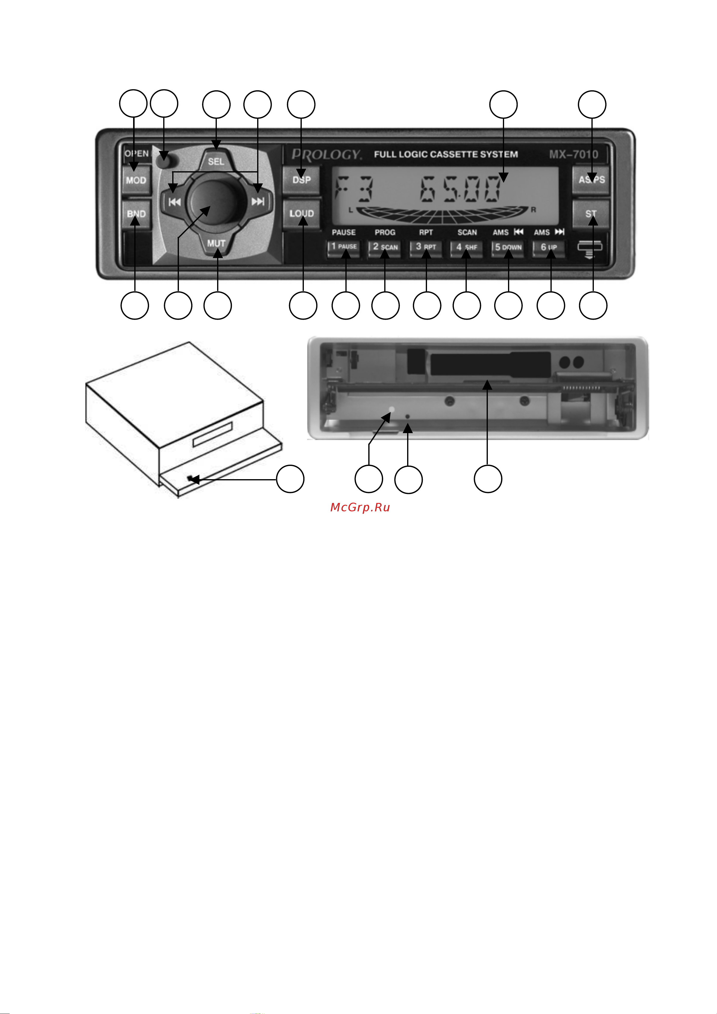 Prology MX-7010 [7/12] 16 15 14 13 12 9 8 7 11 10