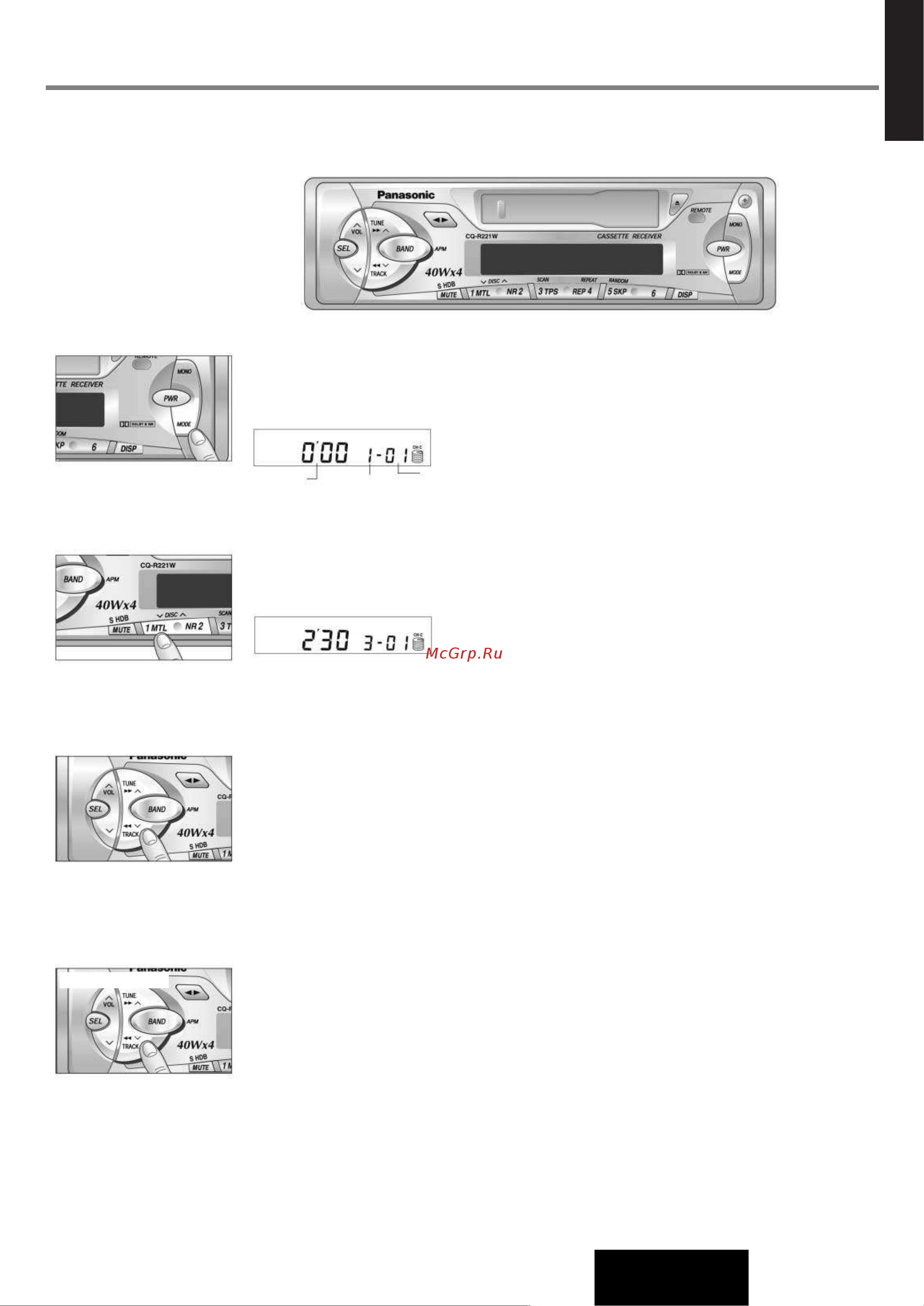 Panasonic CQ-R221W [11/23] Cd чейнджер основные положения