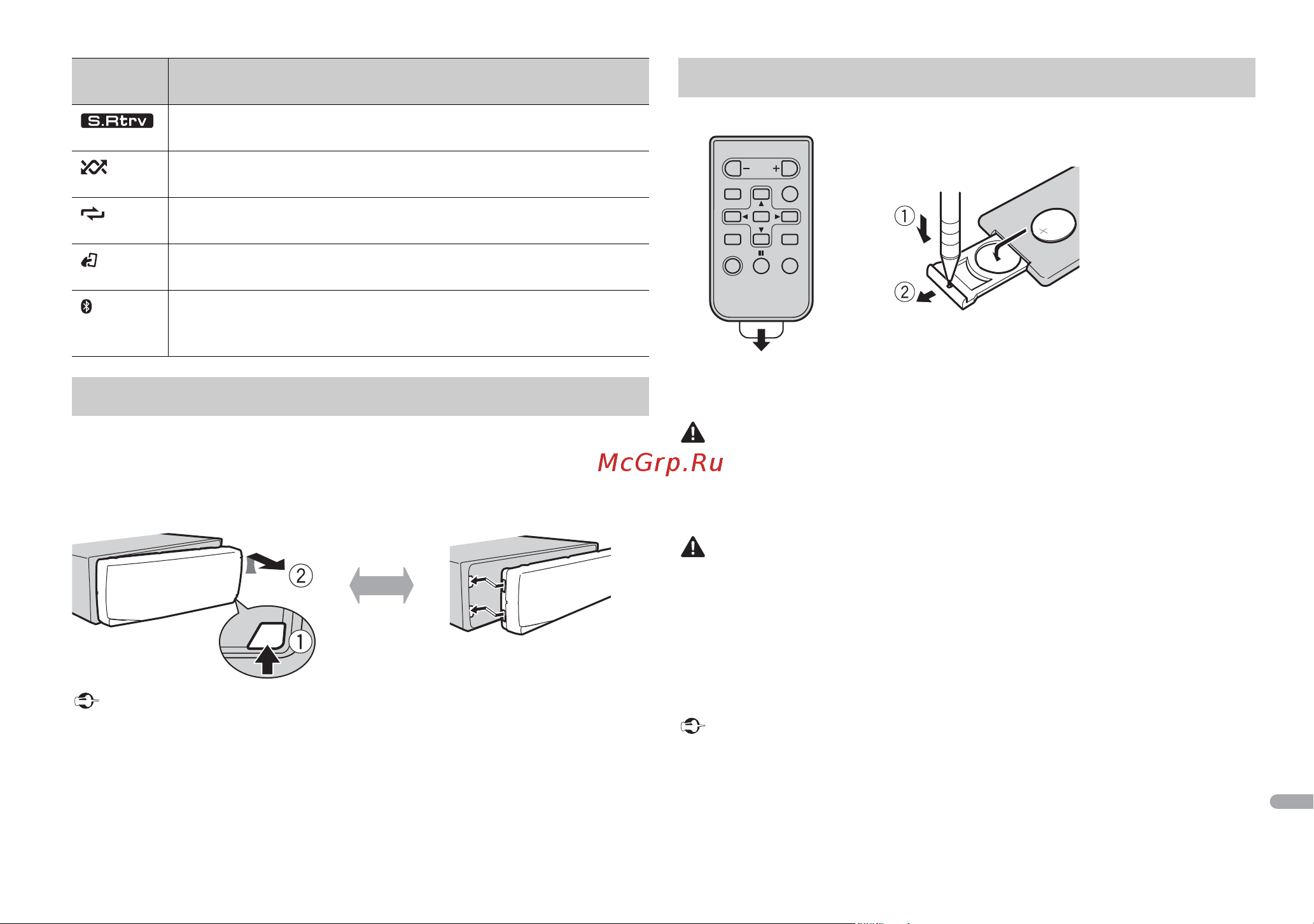 Pioneer MVH-X380UB [175/204] Подготовка пульта ду