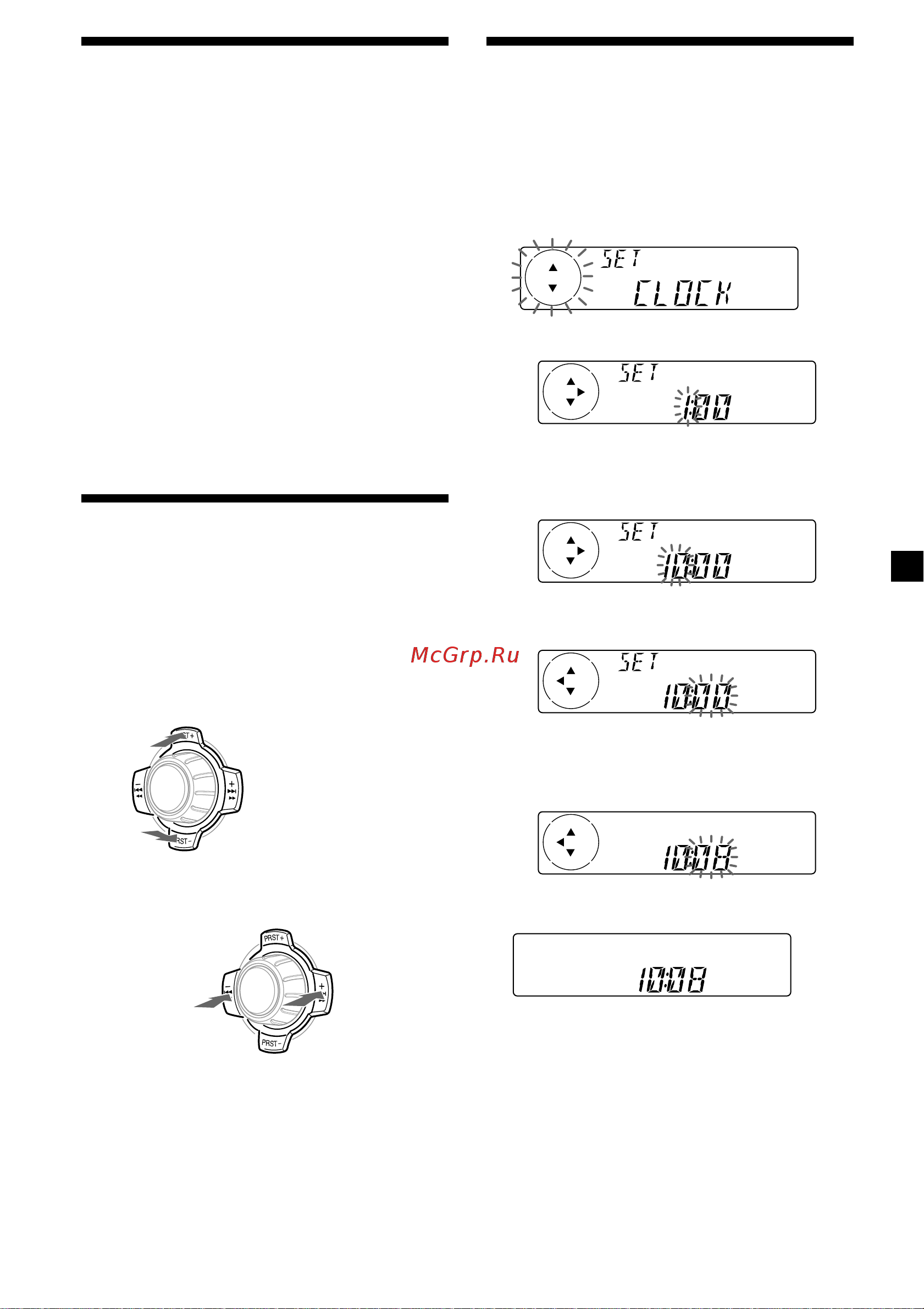 Sony CDX-4000R (RV) (RX) [31/124] Nastavení hodin