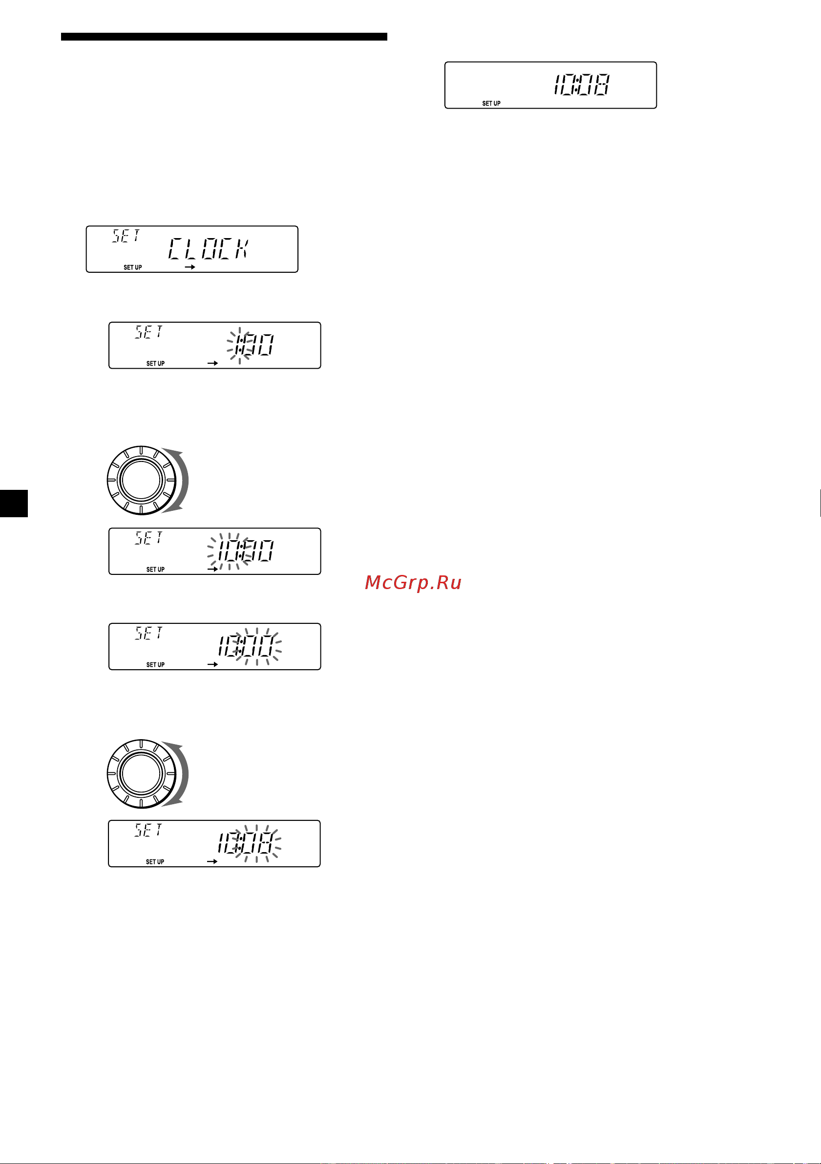 Sony CDX-4250R (RV) [36/64] Установка часов