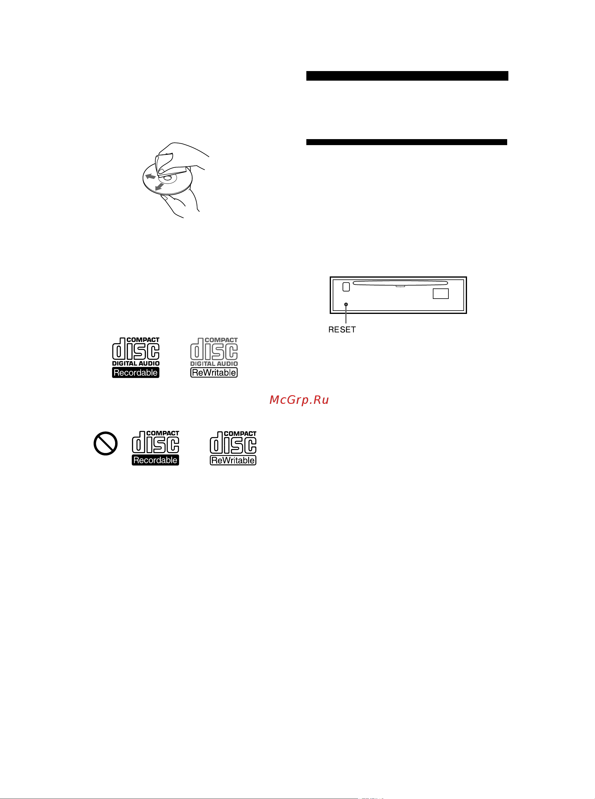 Sony CDX-CA700(X) [7/30] Примечания по записываемым и перезаписываемым компакт дискам