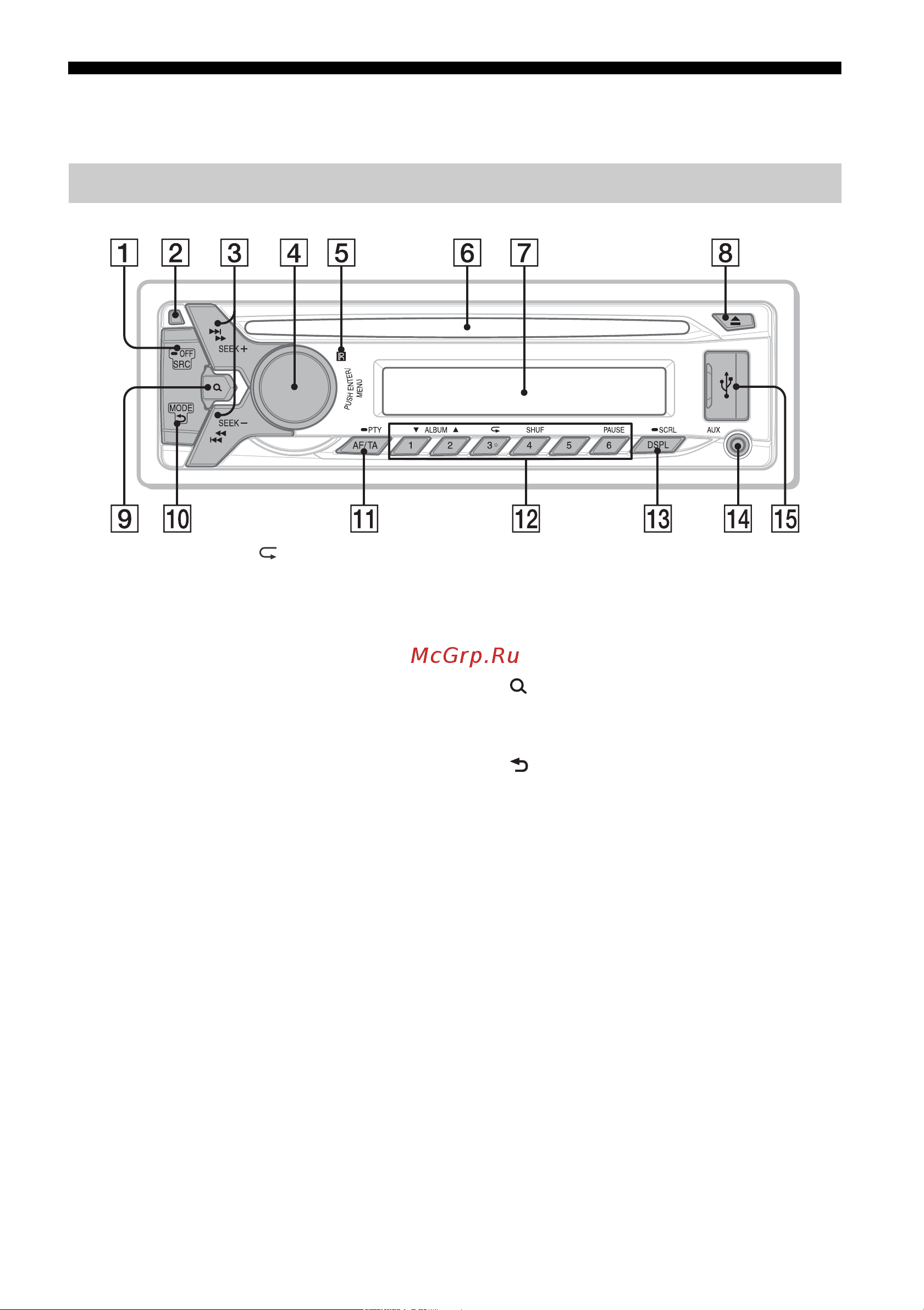 Sony CDX-G1000U(UE) [24/40] Довідник із частин і органів керування
