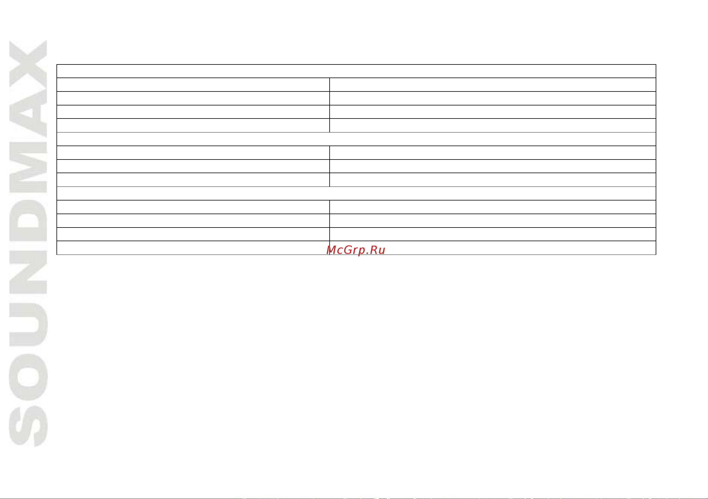 Soundmax SM-CCR3045 [18/35] Specification