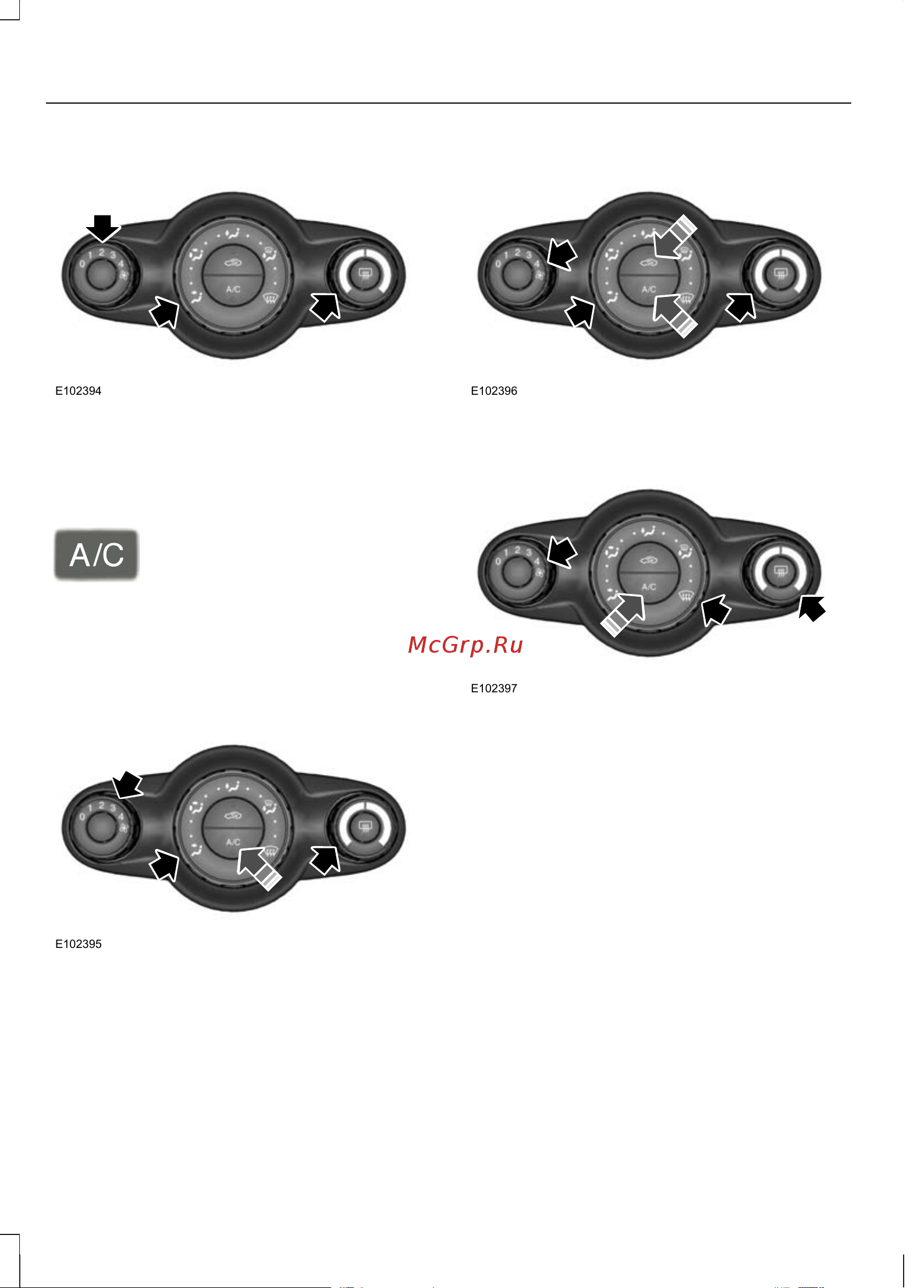 Ford Fiesta  2011 [86/246] Органы управления микроклиматом
