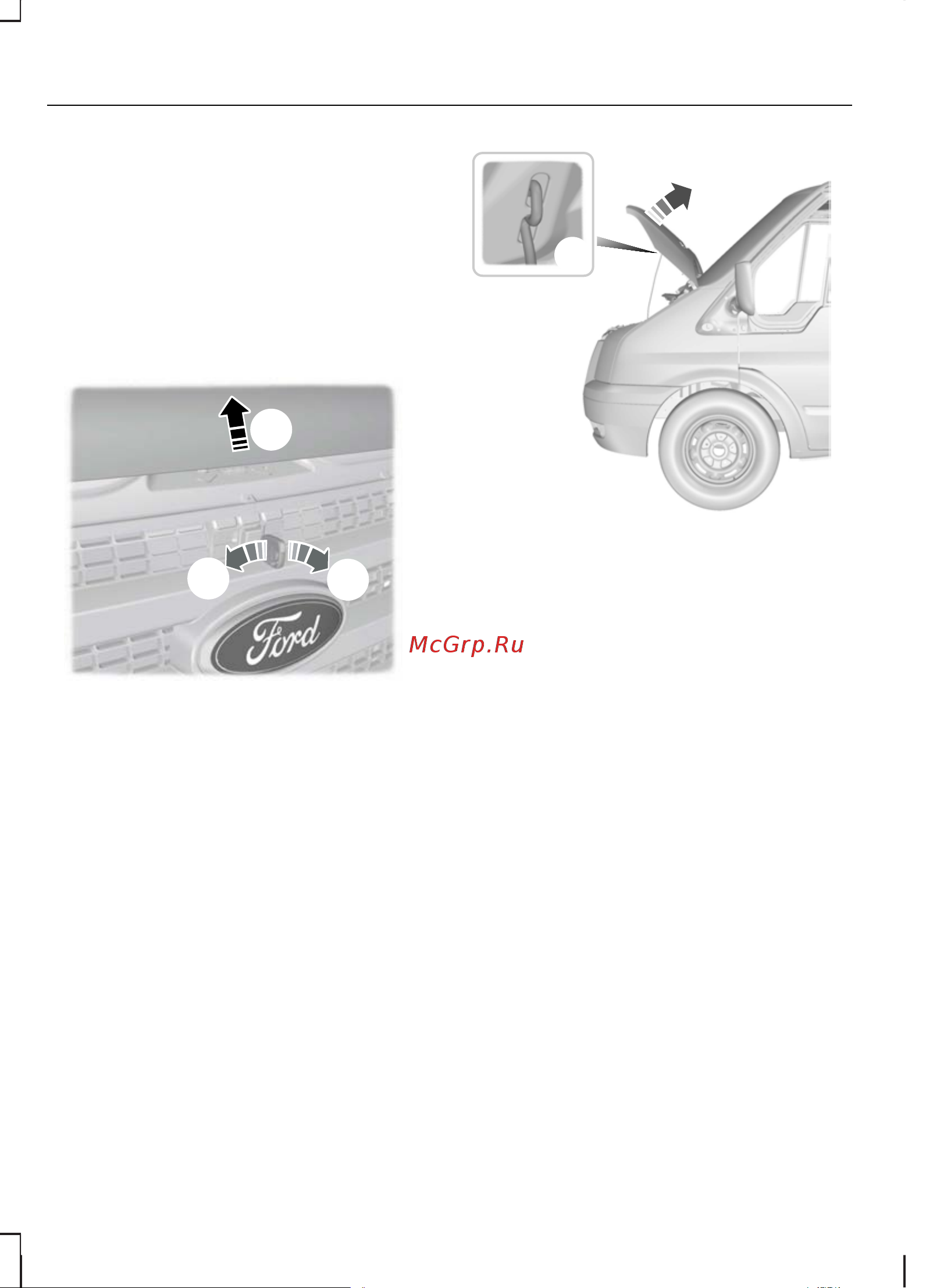 Ford Transit  2007 [146/248] Открывание и закрывание капота