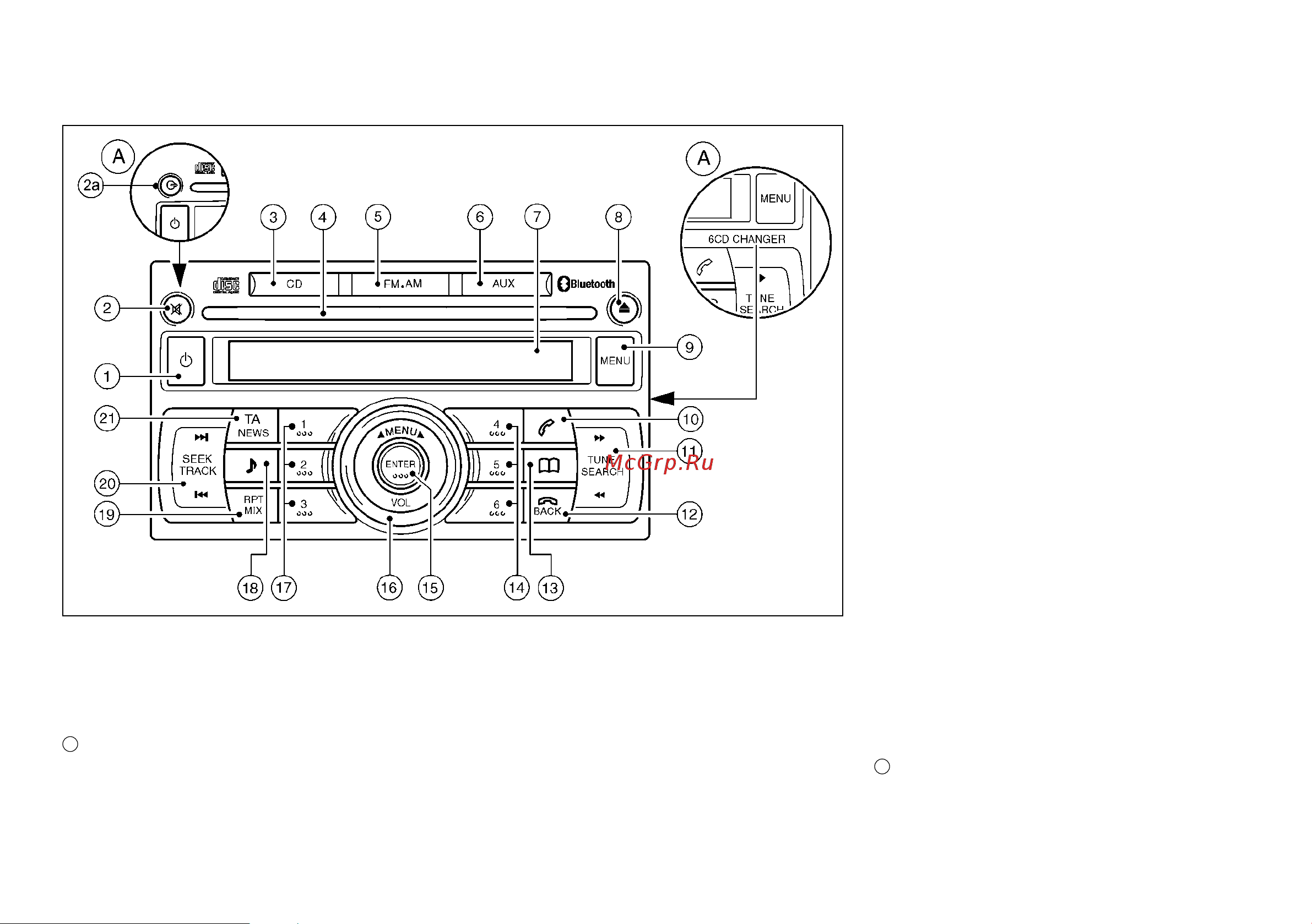 Nissan Pathfinder  2010 [130/300] Радиоприемник lw mw fm с cd чейнджером на 6 компакт дисков для некоторых вариантов исполнения автомобиля