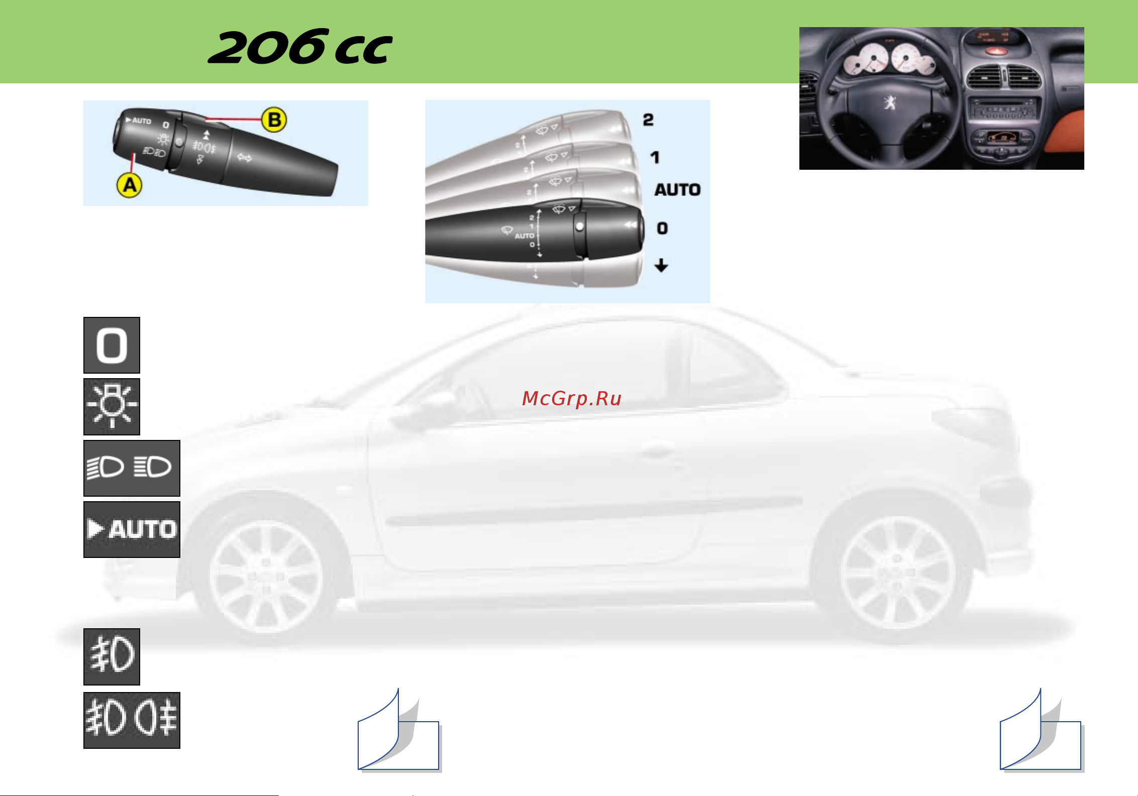 Peugeot 206 CC [7/122] Подрулевые переключатели