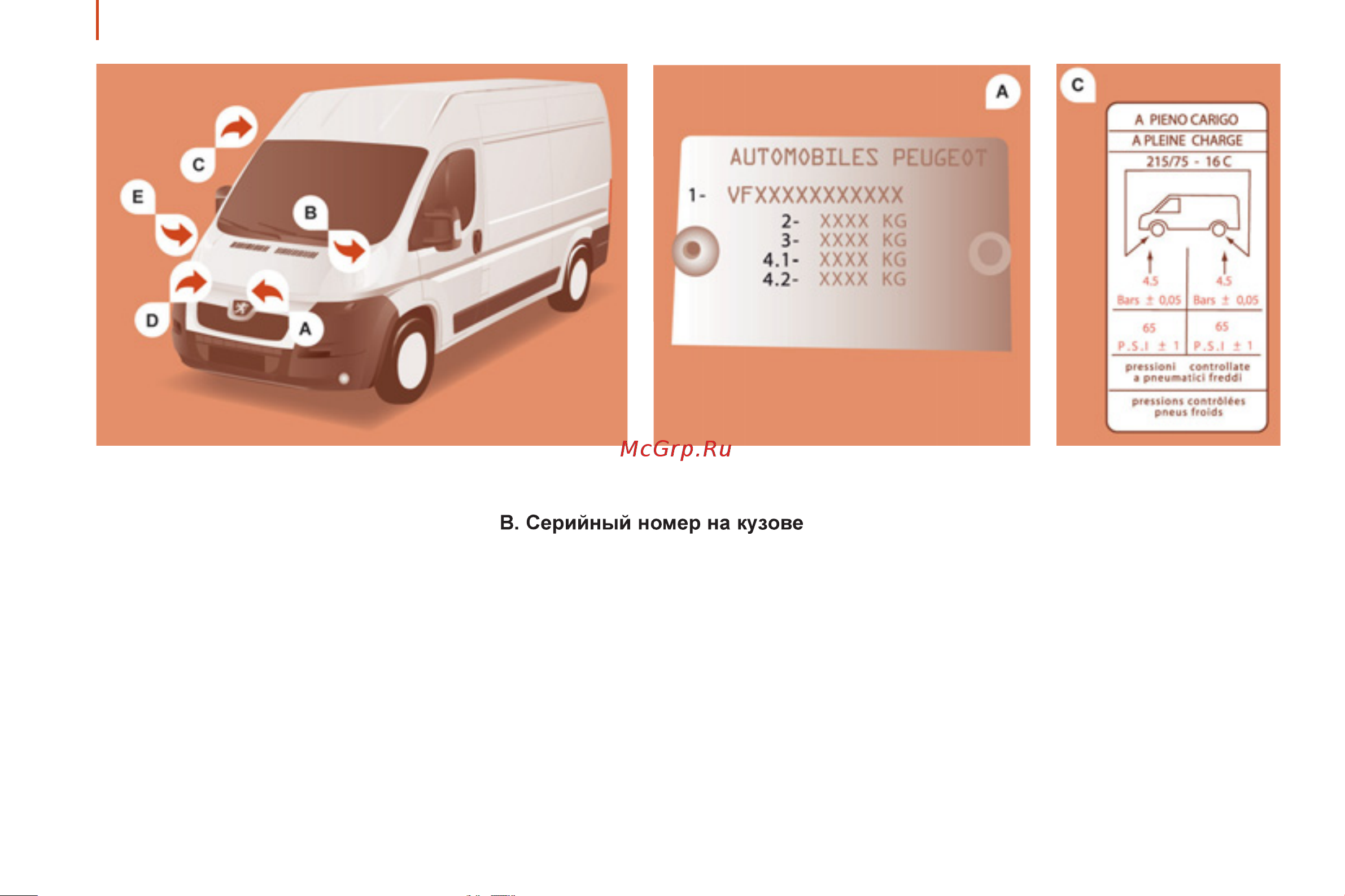 Peugeot BOXER  2011 [174/184] A табличка завода изготовителя